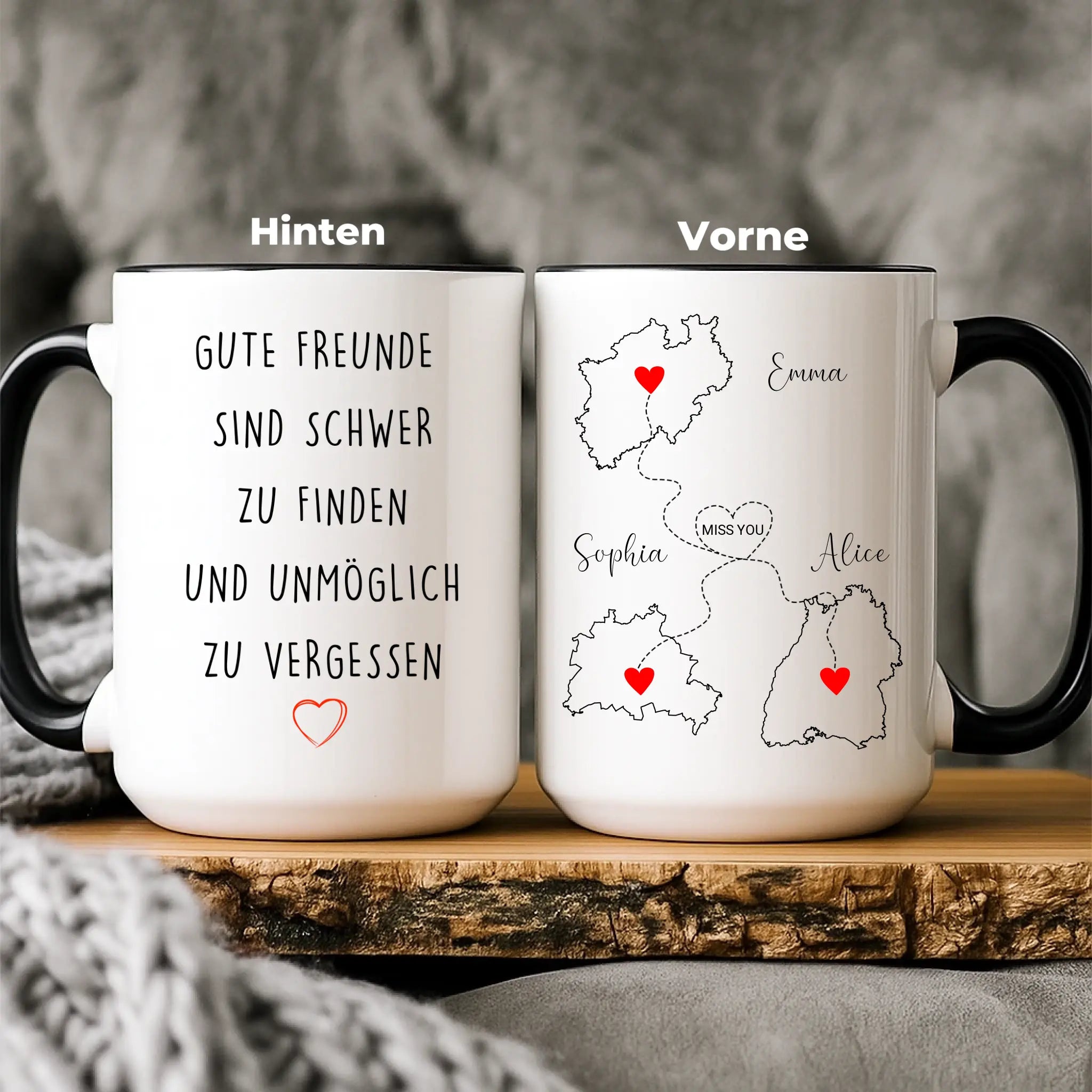 “Besties” - Personalisierte Tasse
