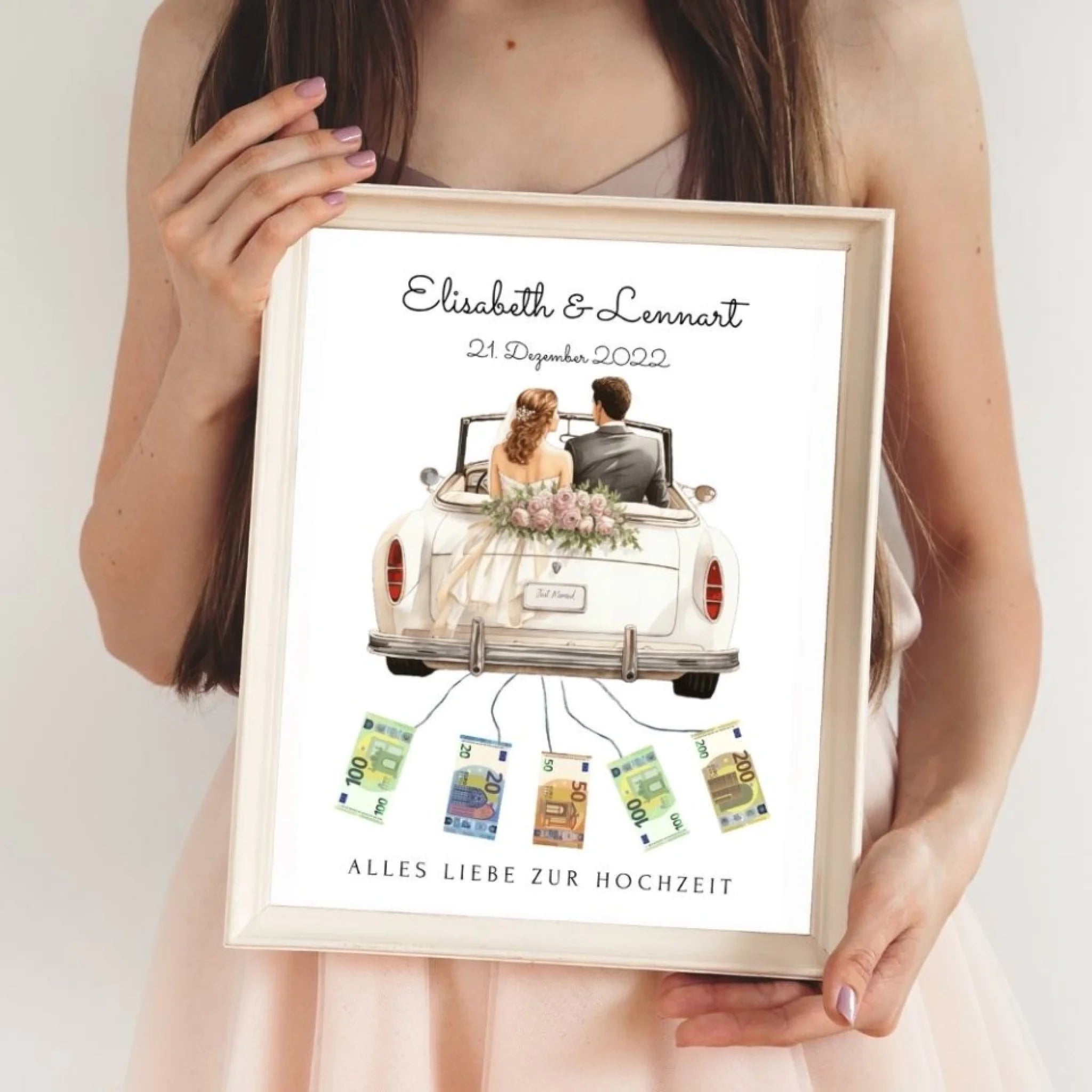 "Wedding Poster Bridal Couple" - Personalized Money Gift