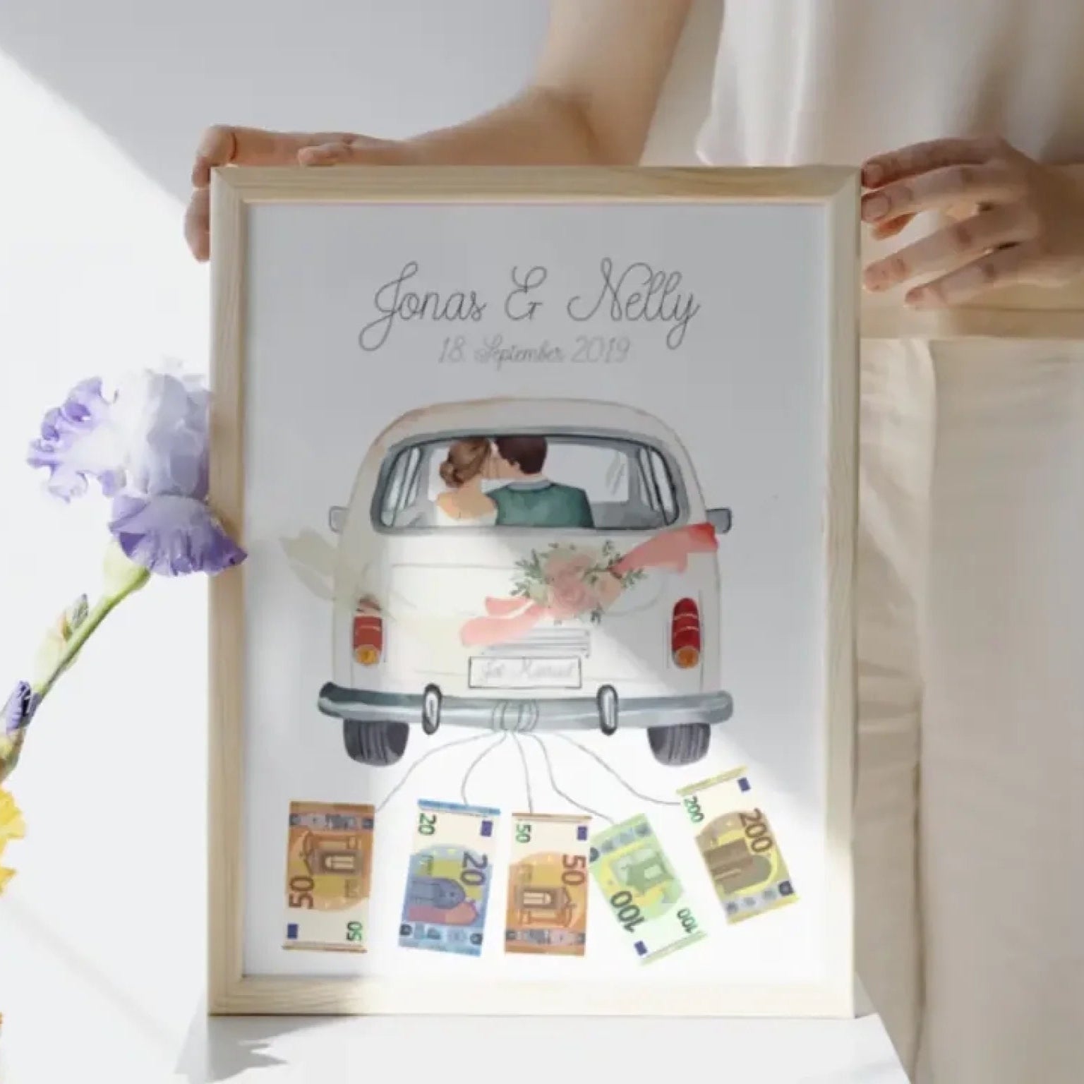 "Just Married" Poster - Personalized Wedding Gift