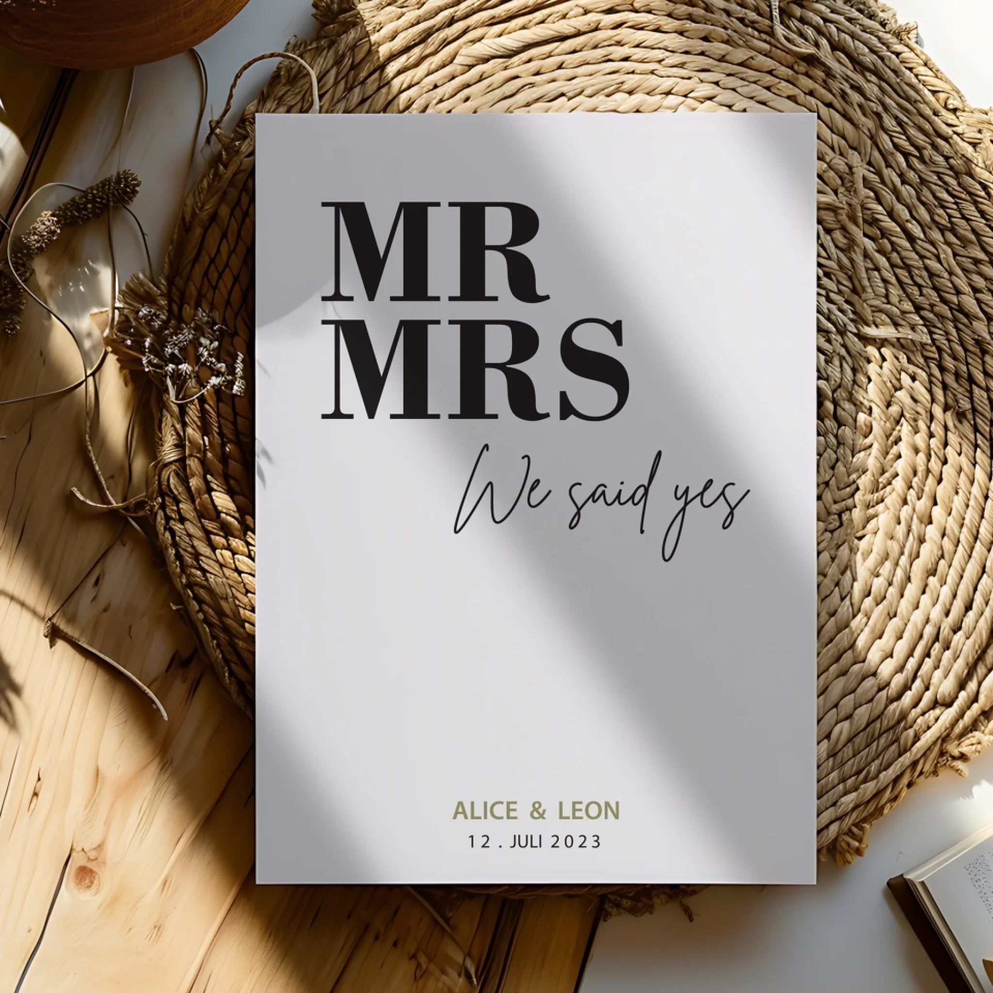 "Mr. & Mrs." - Personalized Poster