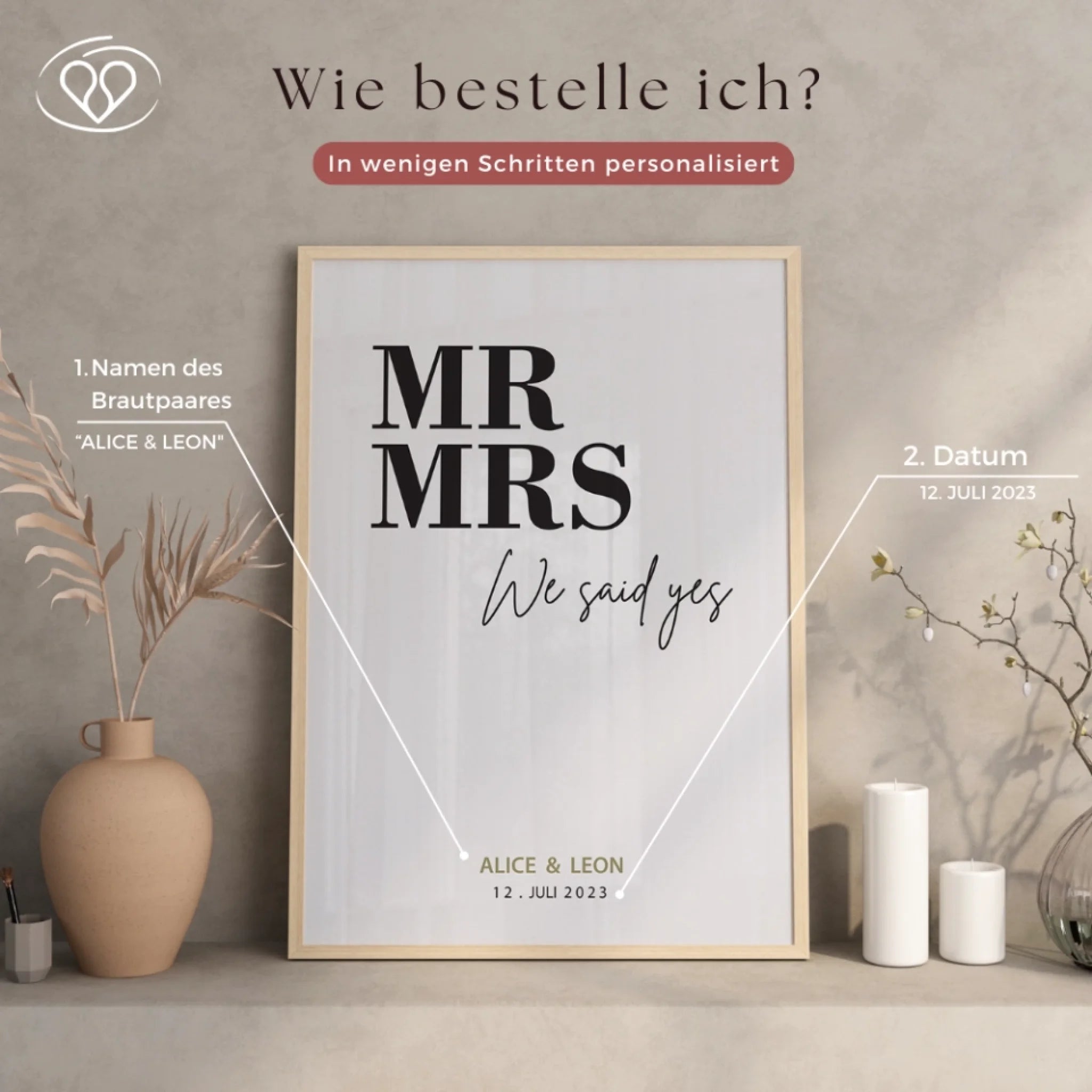 "Mr. & Mrs." - Personalized Poster