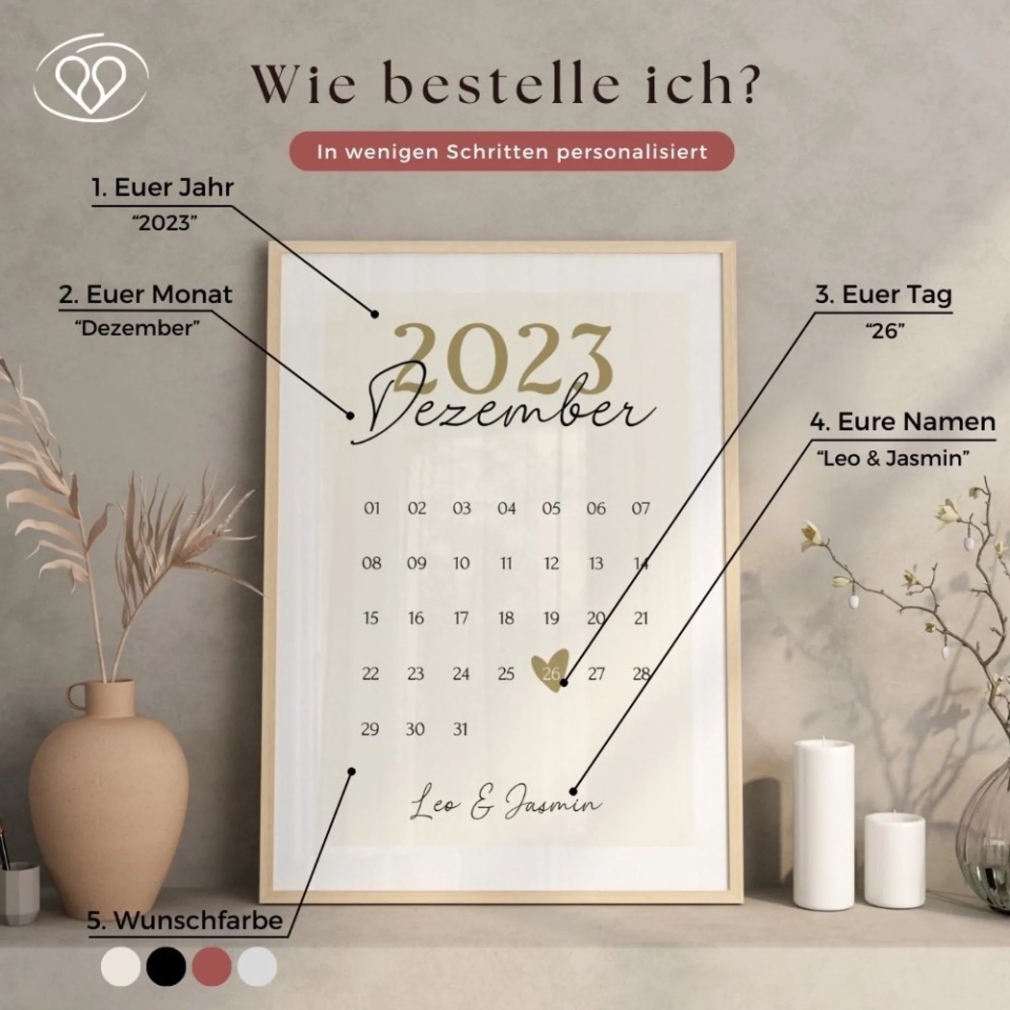 "Anniversary Calendar" - Personalized Poster