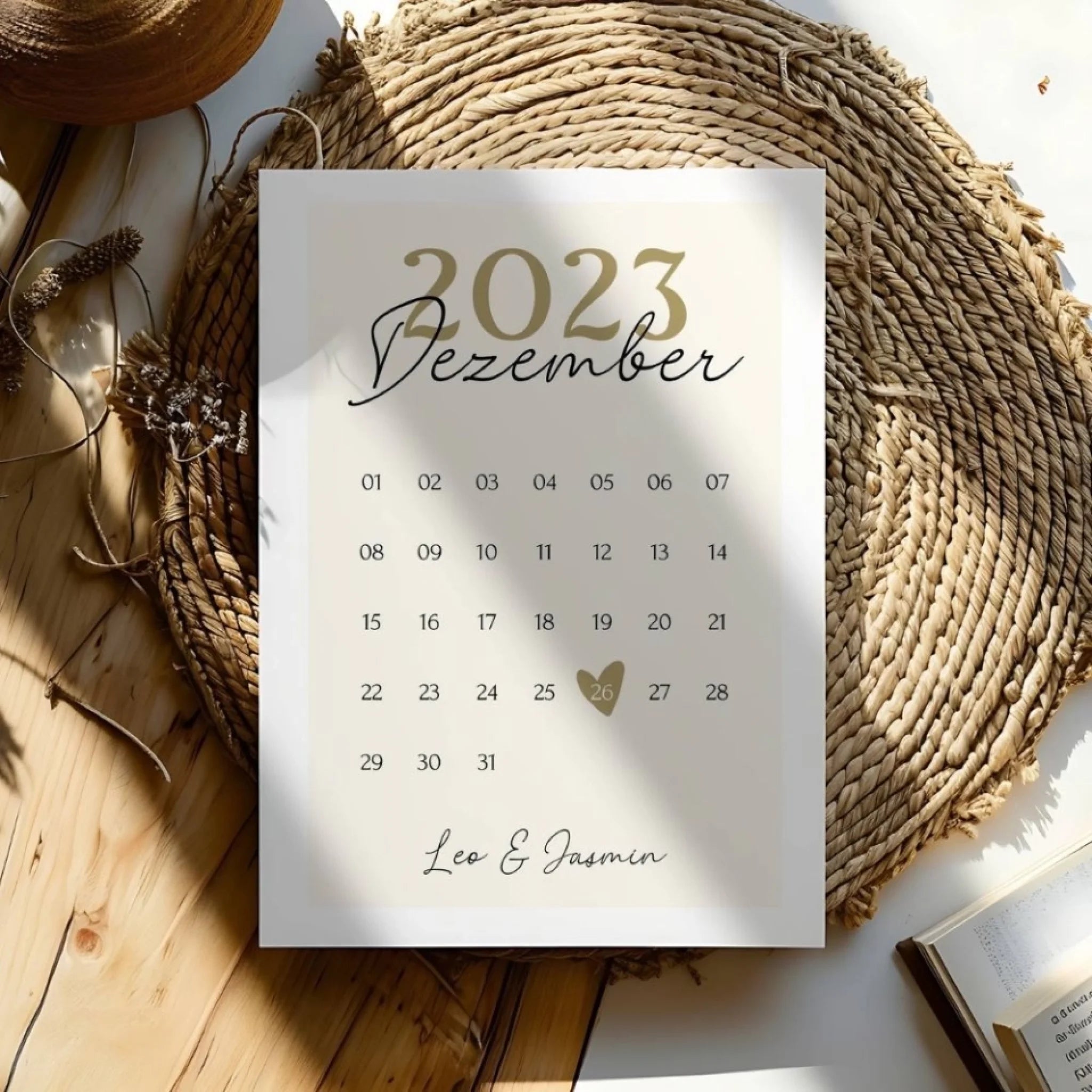 "Anniversary Calendar" - Personalized Poster