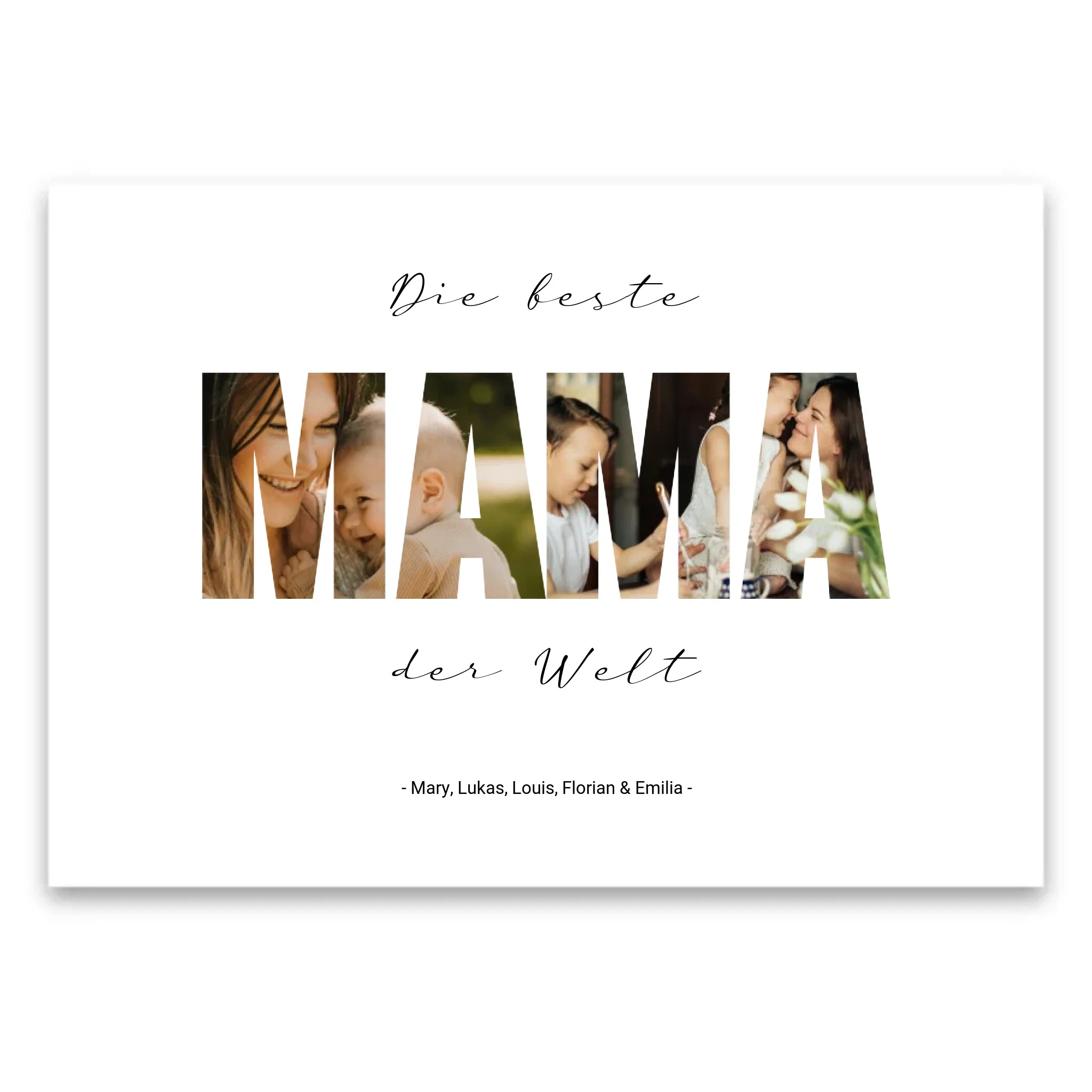 “Die beste Mama der Welt” - Personalisiertes Poster