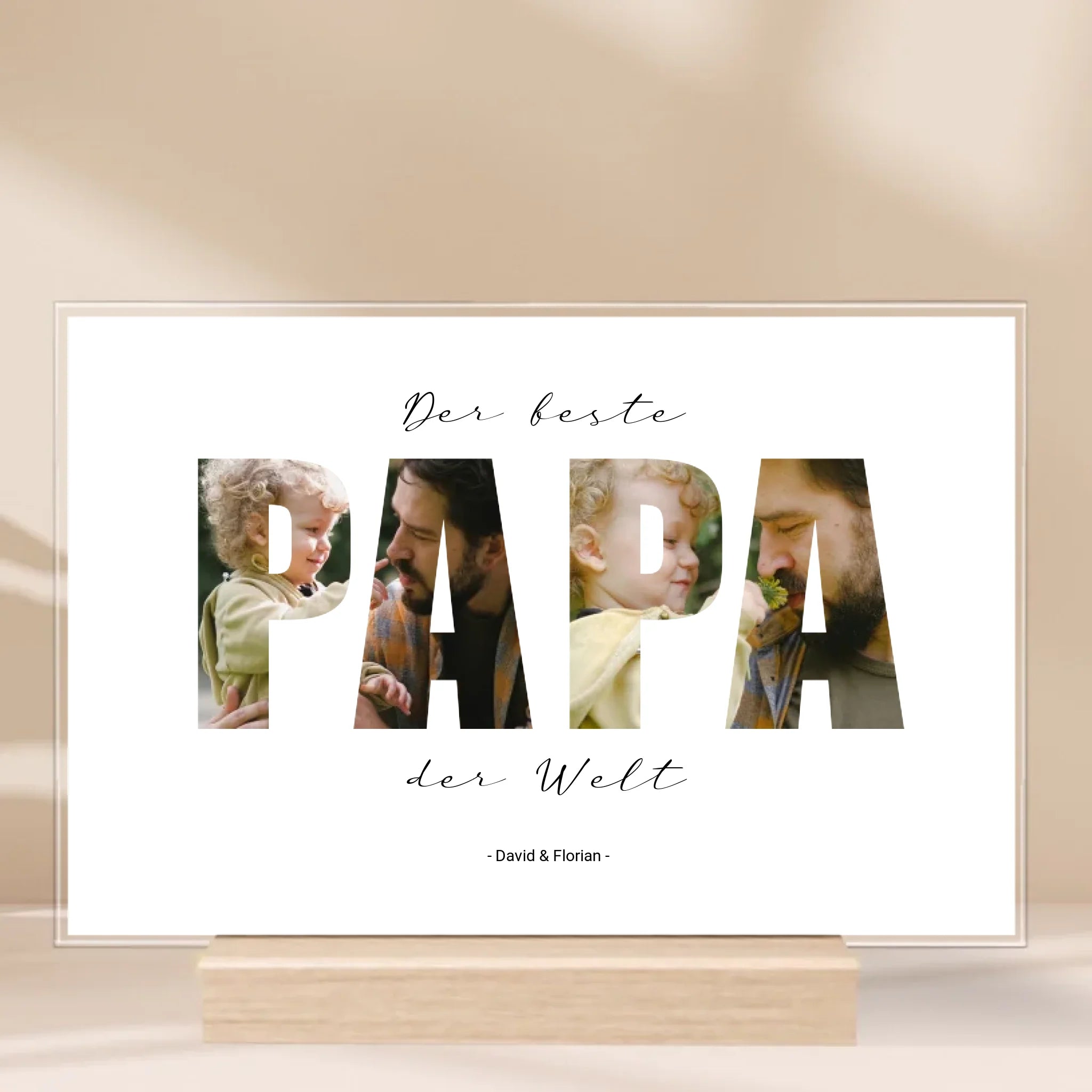“Der beste Papa der Welt” - Personalisiertes Acrylglas