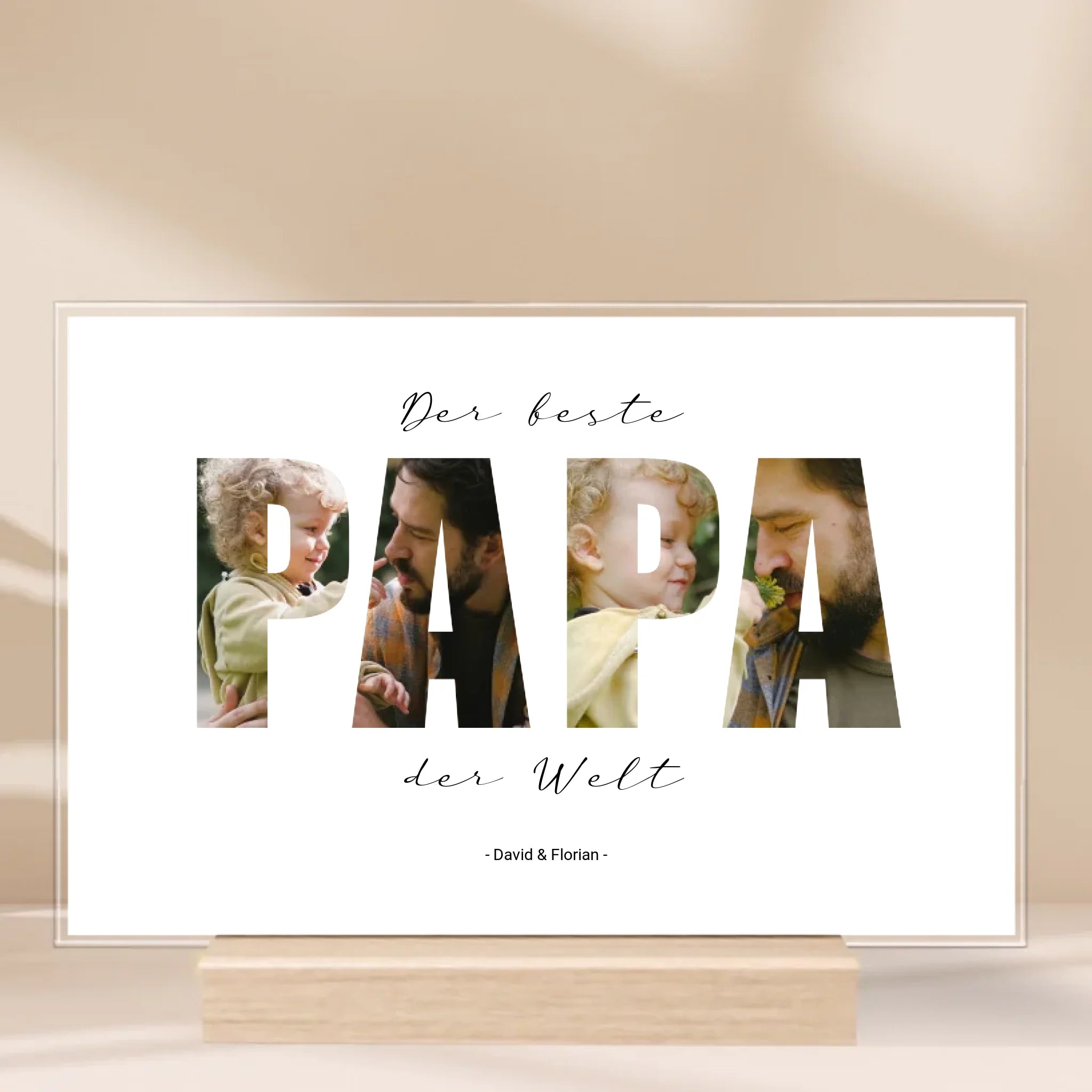“Der beste Papa der Welt” - Personalisiertes Acrylglas