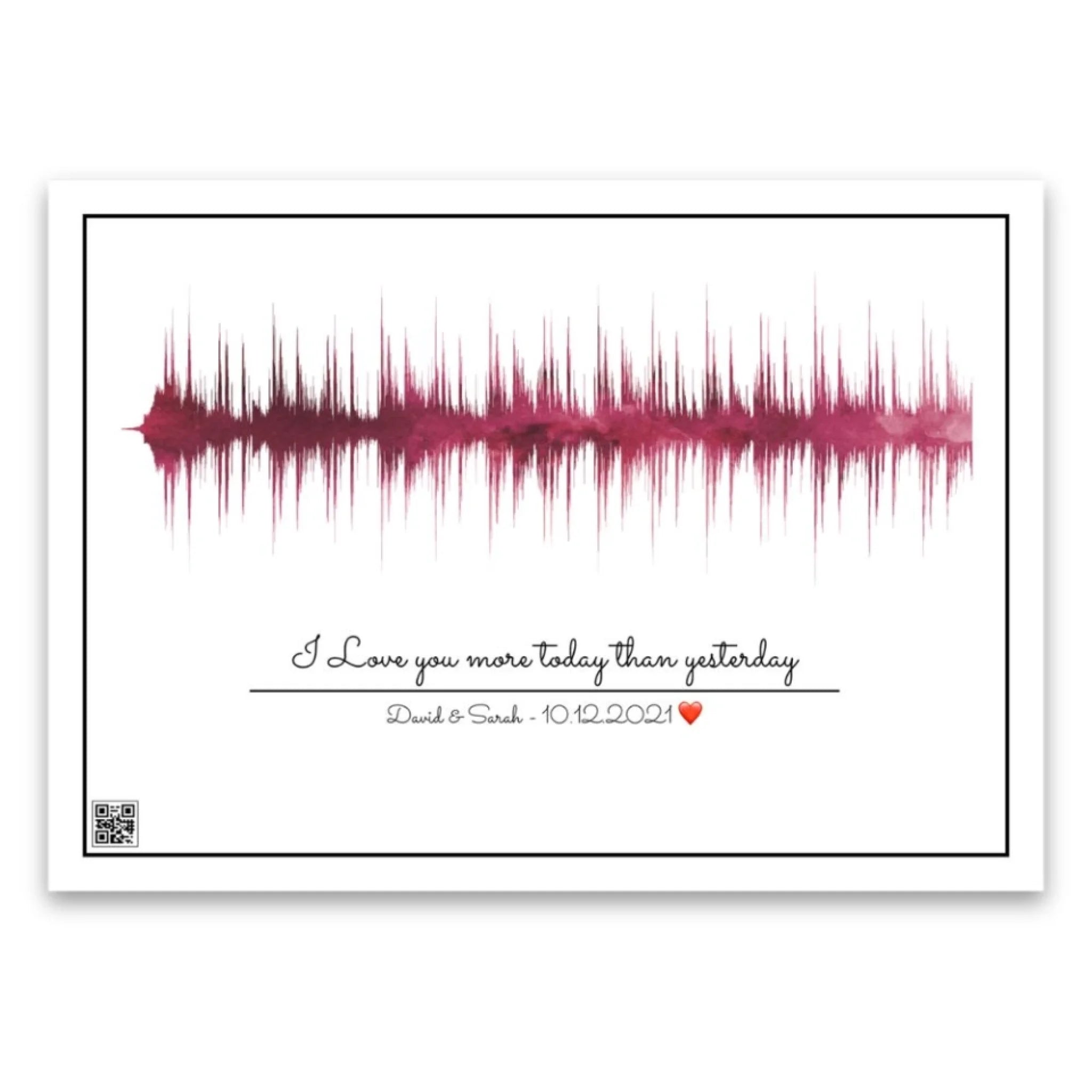 Personalisiertes Soundwave-Poster mit QR-Code