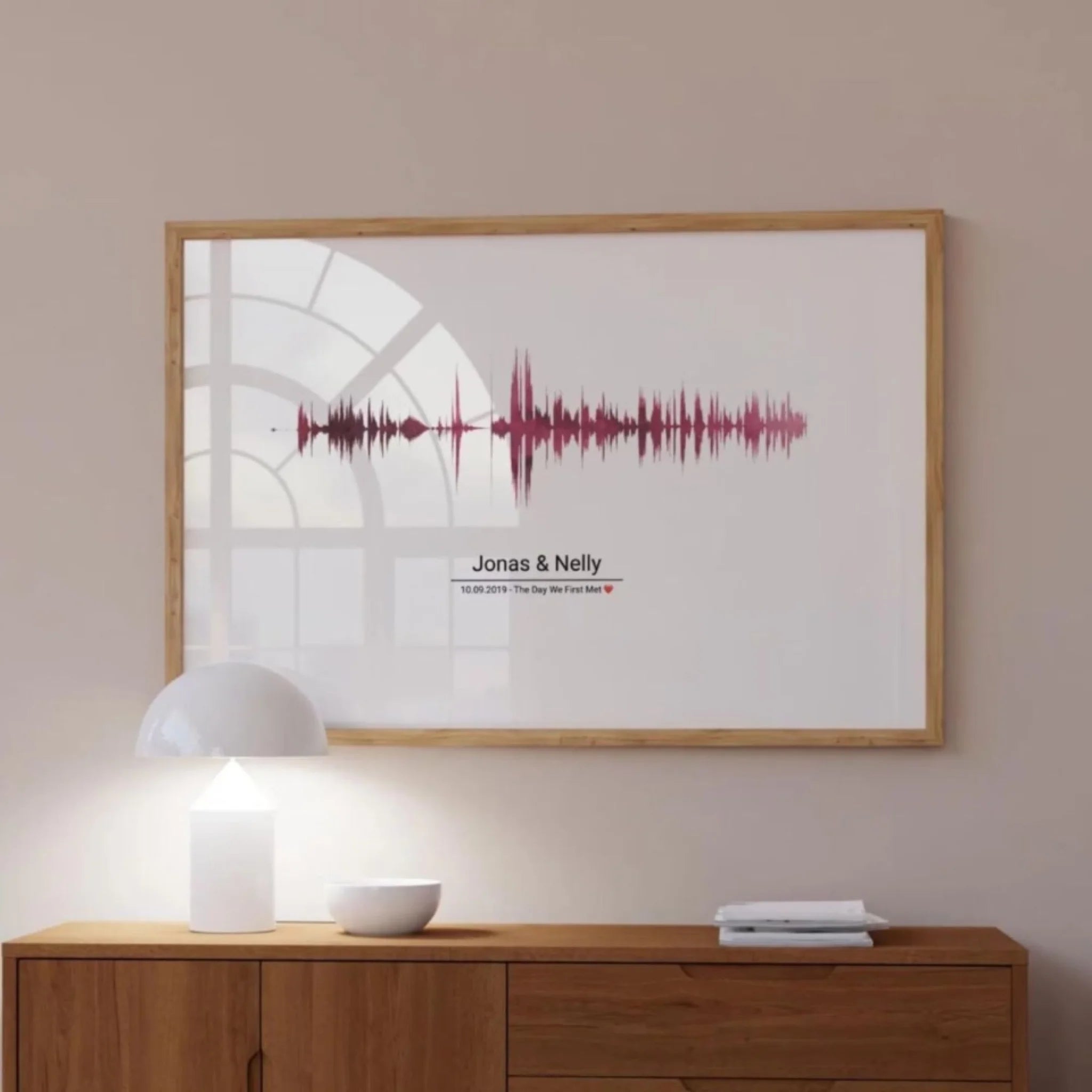 Personalisiertes Soundwave-Poster mit QR-Code