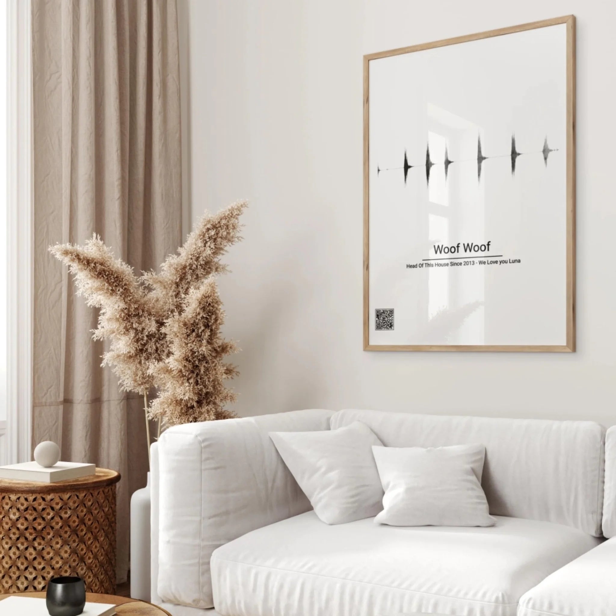 Personalisiertes Soundwave-Poster mit QR-Code