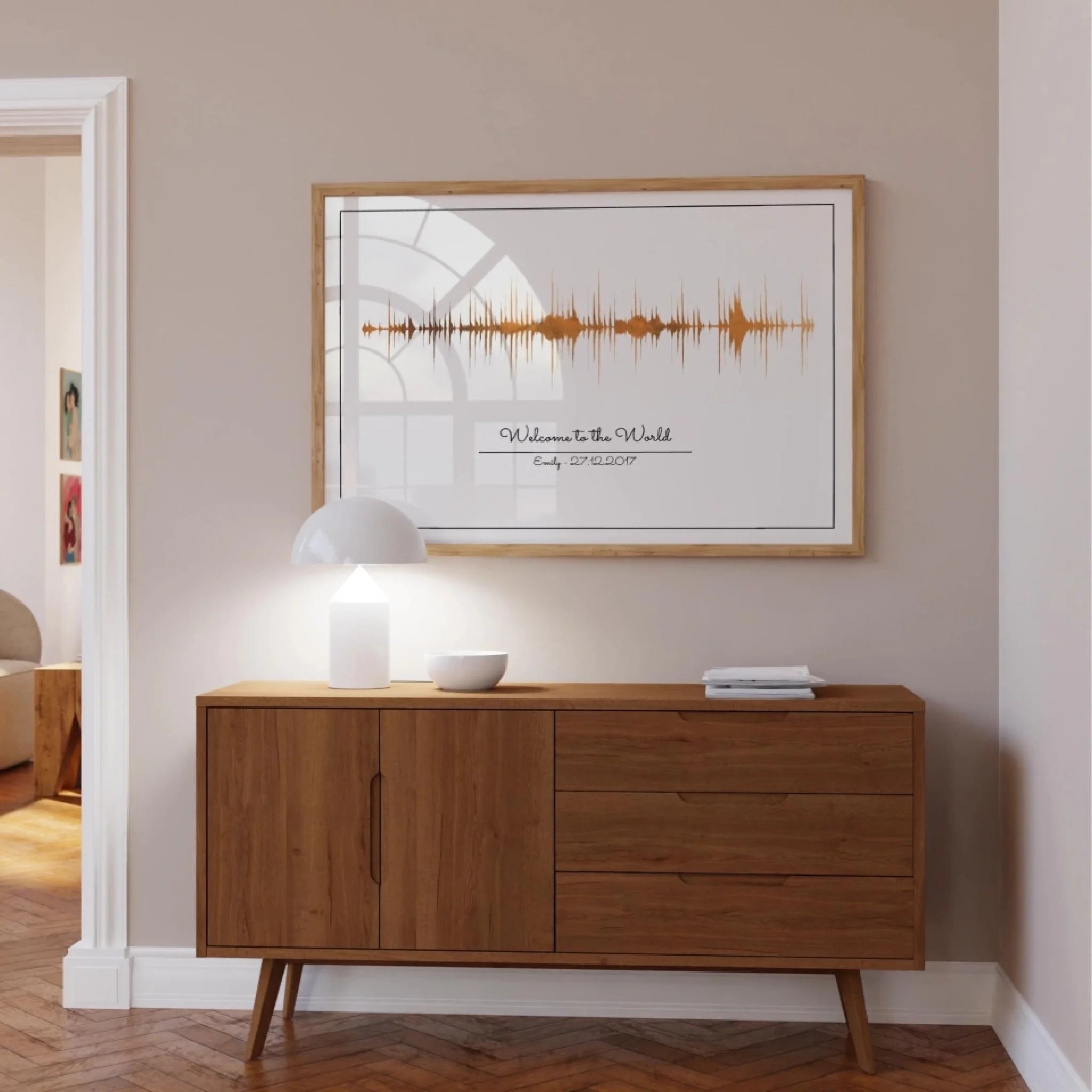 Personalisiertes Soundwave-Poster mit QR-Code