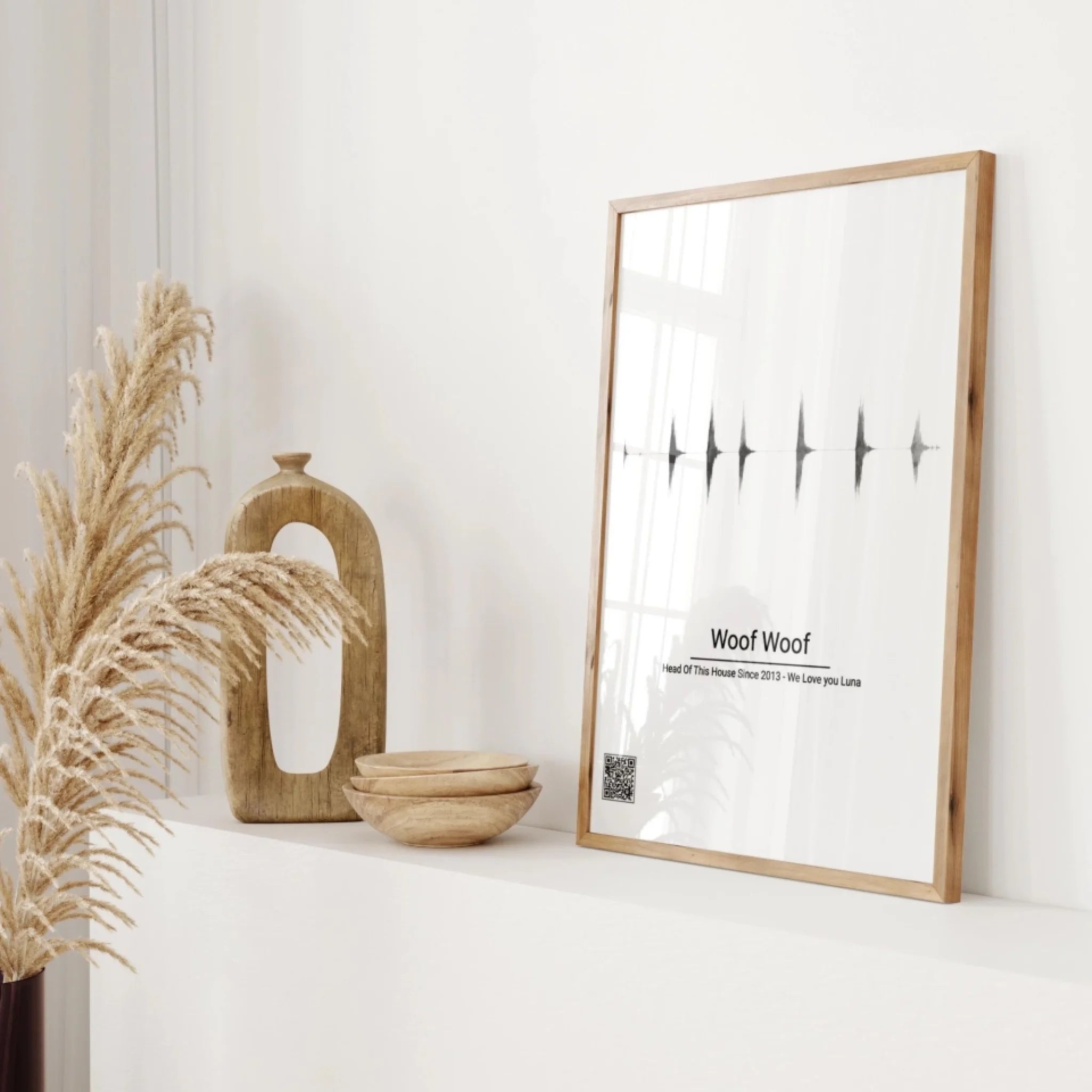 Personalisiertes Soundwave-Poster mit QR-Code