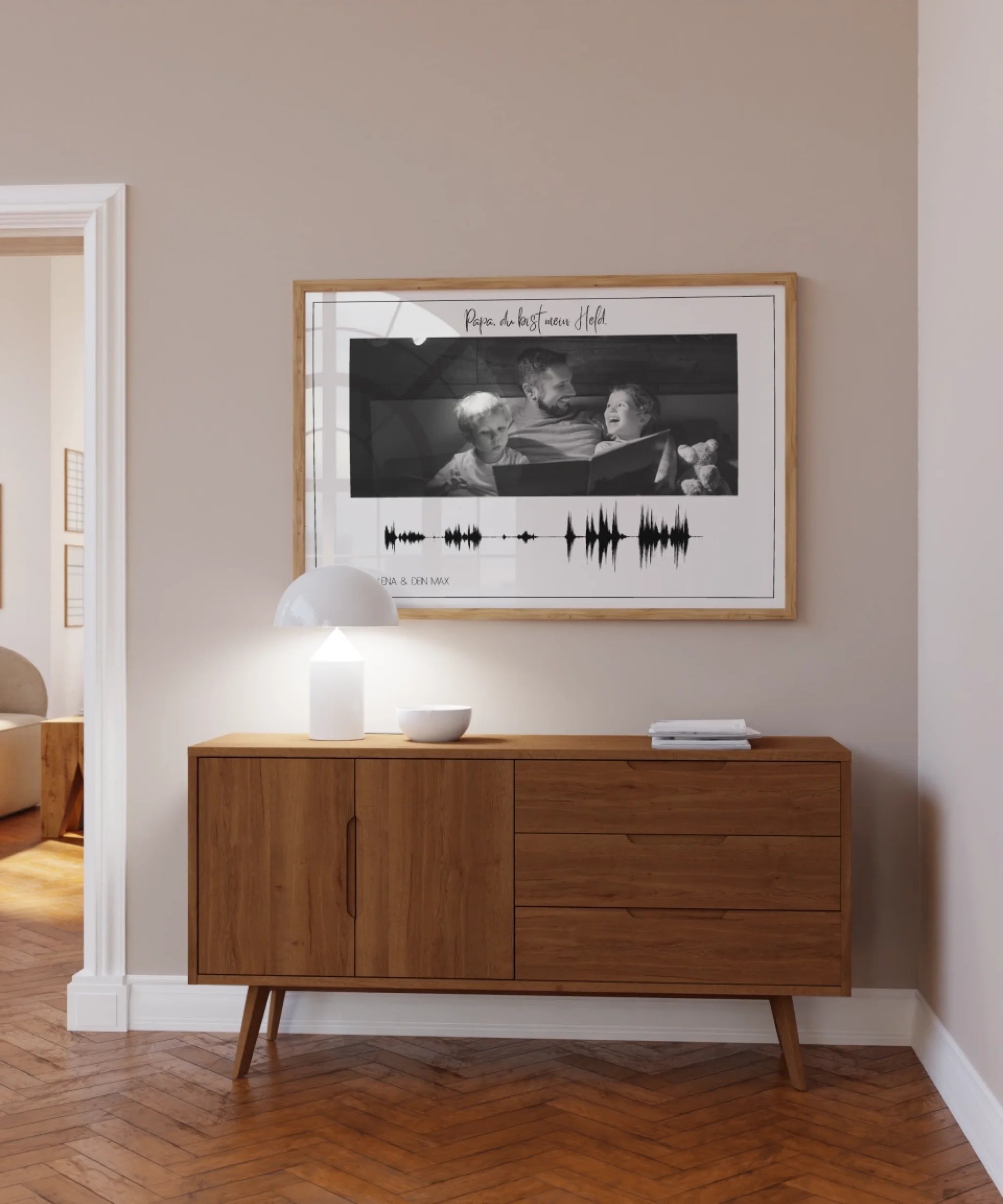 Personalisiertes Soundwave-Poster mit QR-Code (Digital)