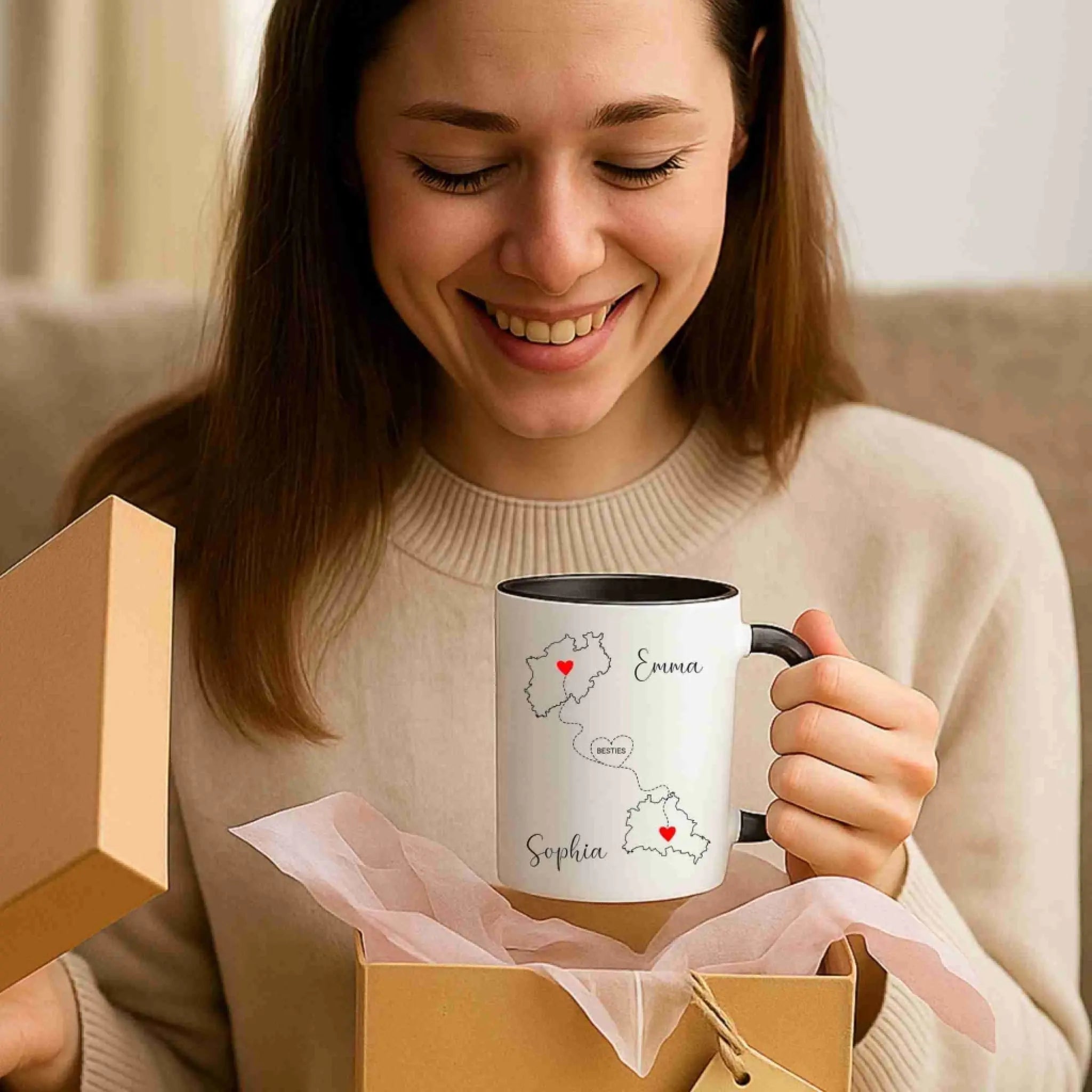 “Besties” - Personalisierte Tasse