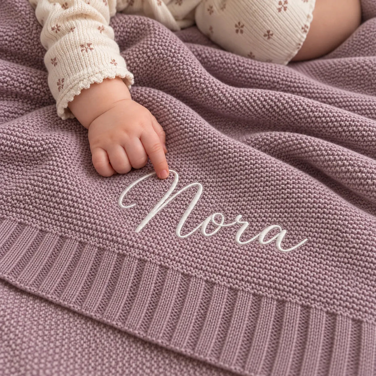 Personalisierte Babydecke mit Kindernamen