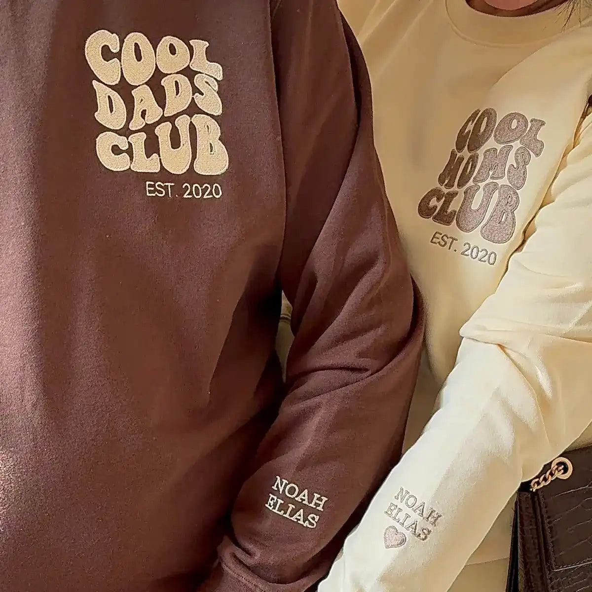 “Cool Moms Club“ - Personalisiertes Sweatshirt mit Kindernamen und Datum
