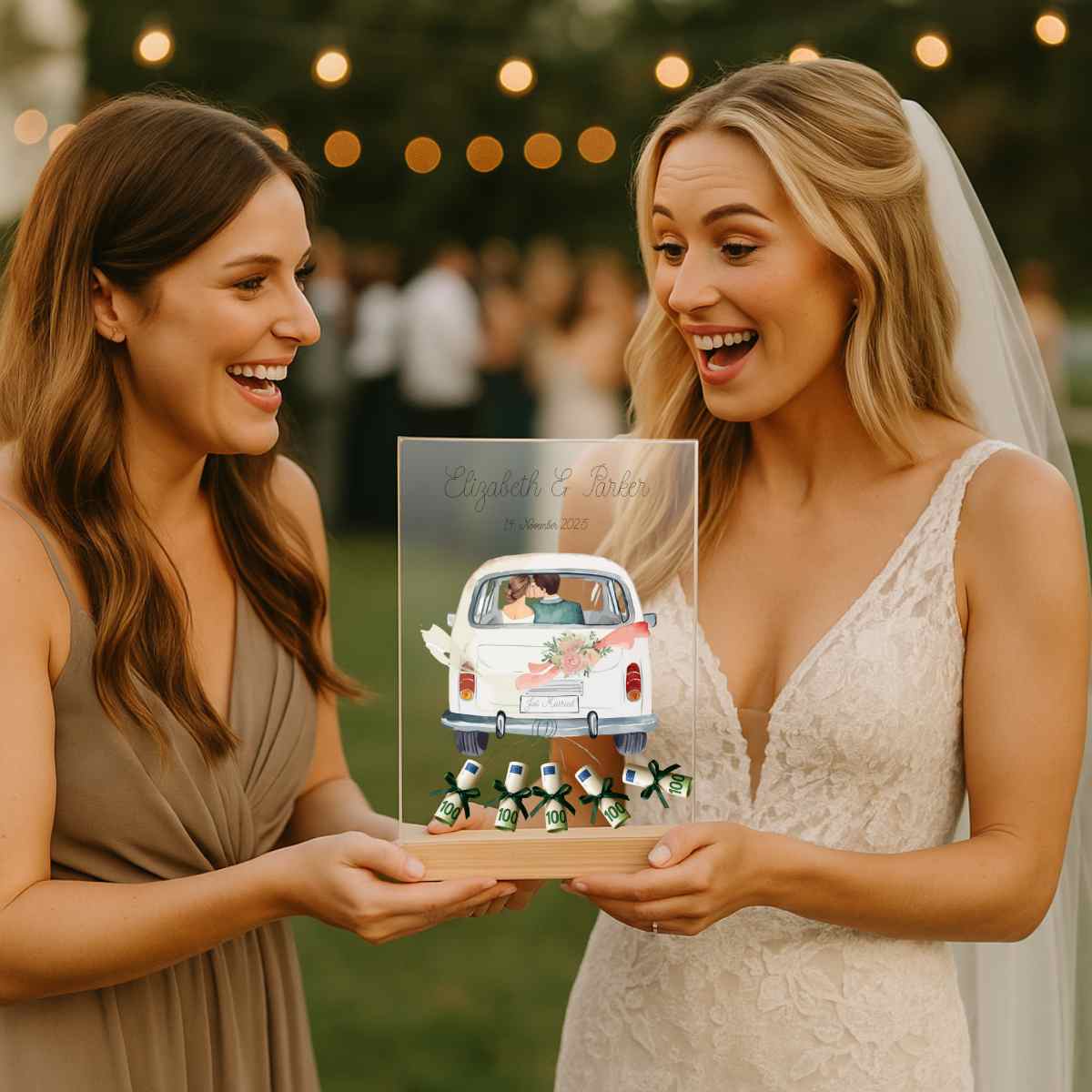"Just Married" - Personalized Acrylic Glass | Wedding Gift