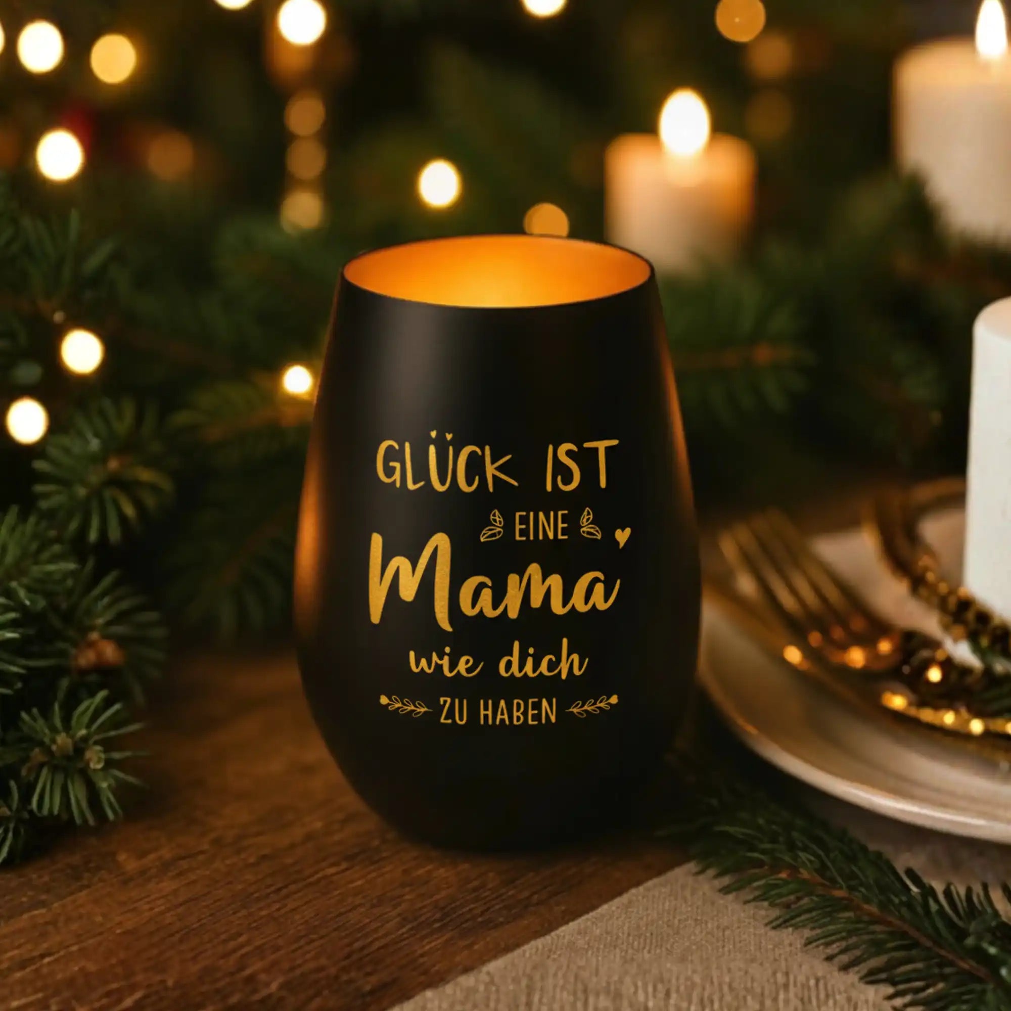 "GLÜCK IST" - Windlicht