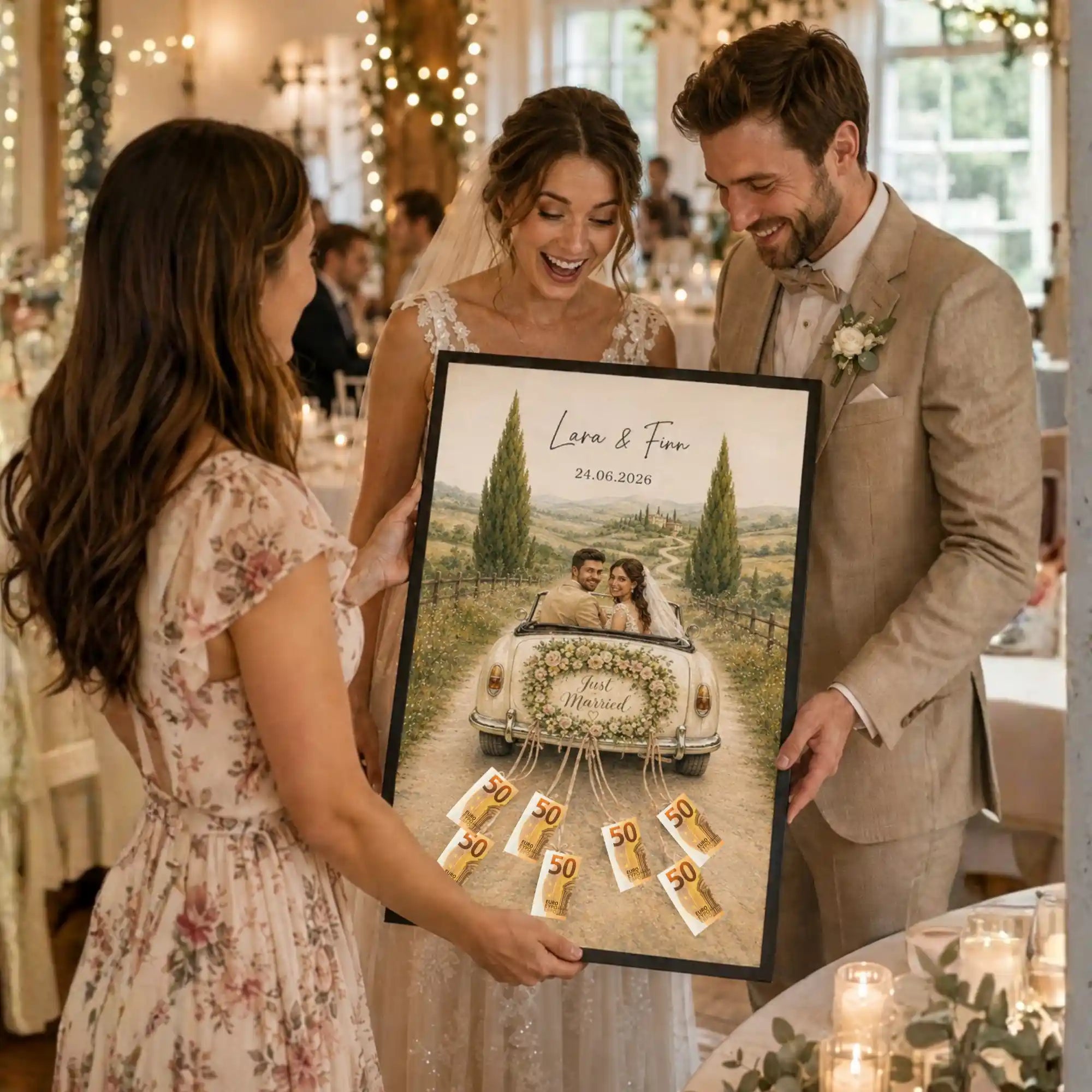 Personalisiertes Geldgeschenk zur Hochzeit mit Foto