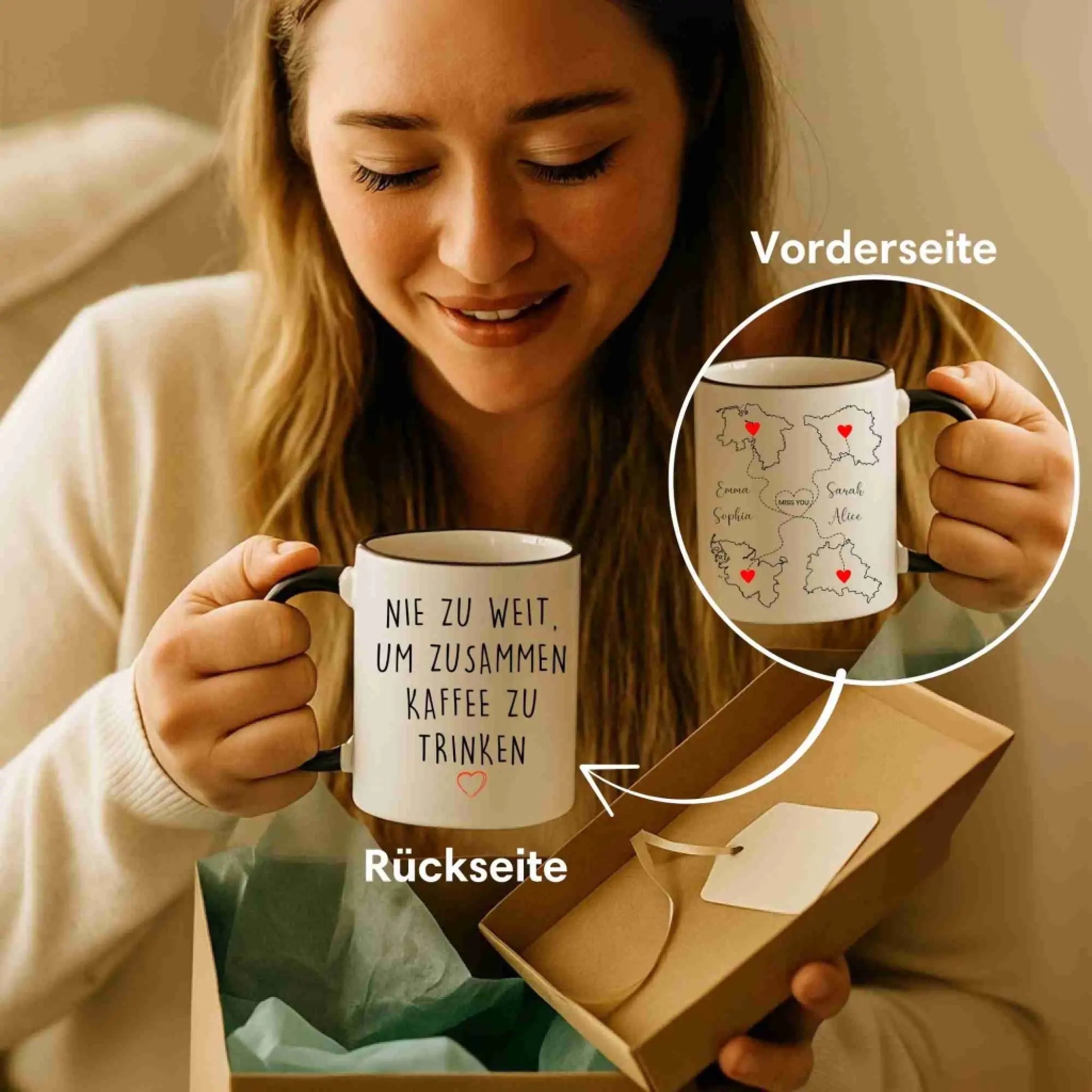 “Besties” - Personalisierte Tasse