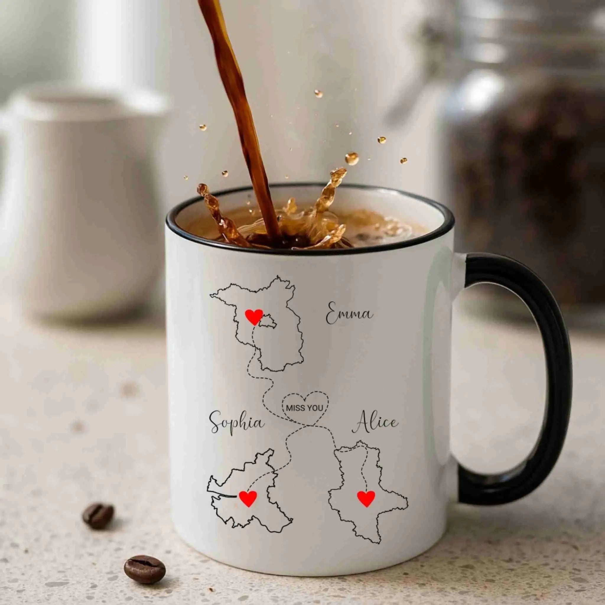 “Besties” - Personalisierte Tasse