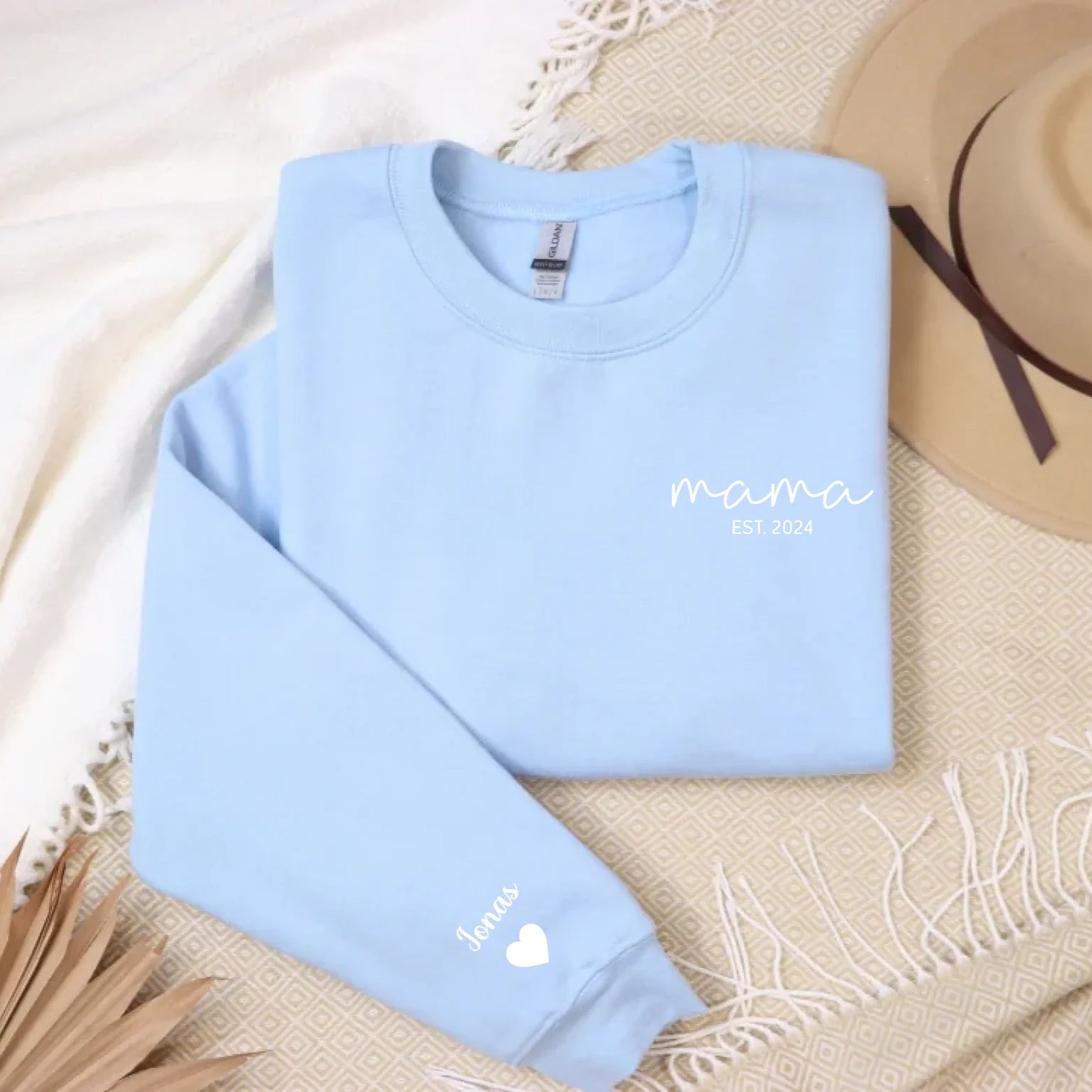 “mama” - Personalisiertes Sweatshirt mit Kindernamen und Datum