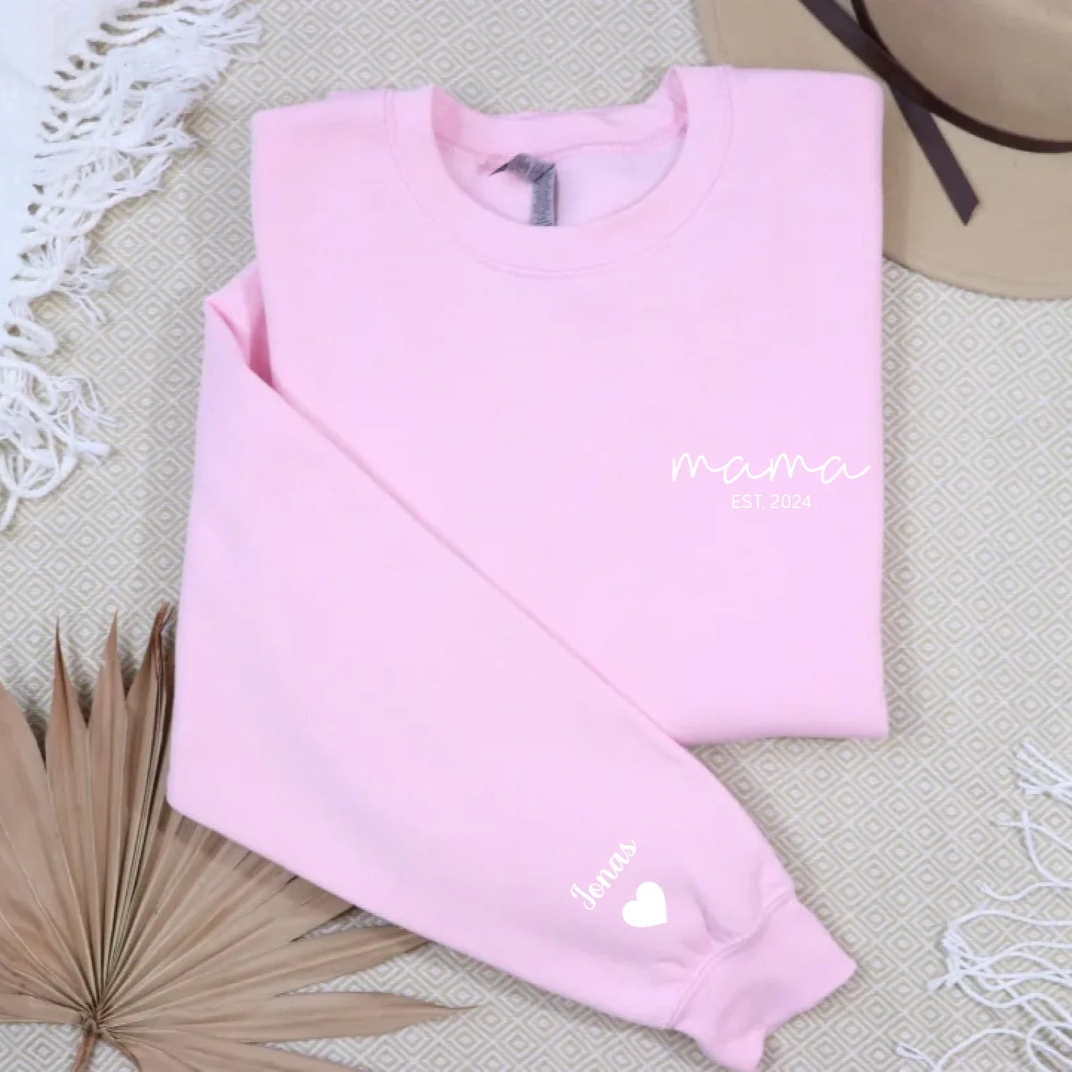 “mama” - Personalisiertes Sweatshirt mit Kindernamen und Datum