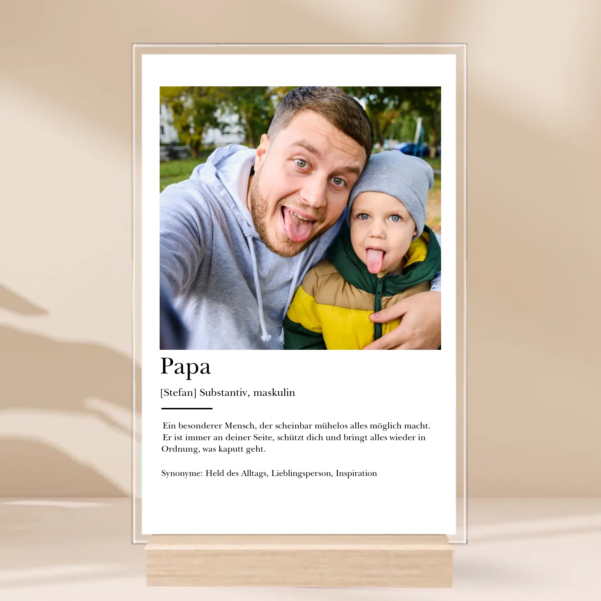 “Papa Definition” - Personalisiertes Acrylglas