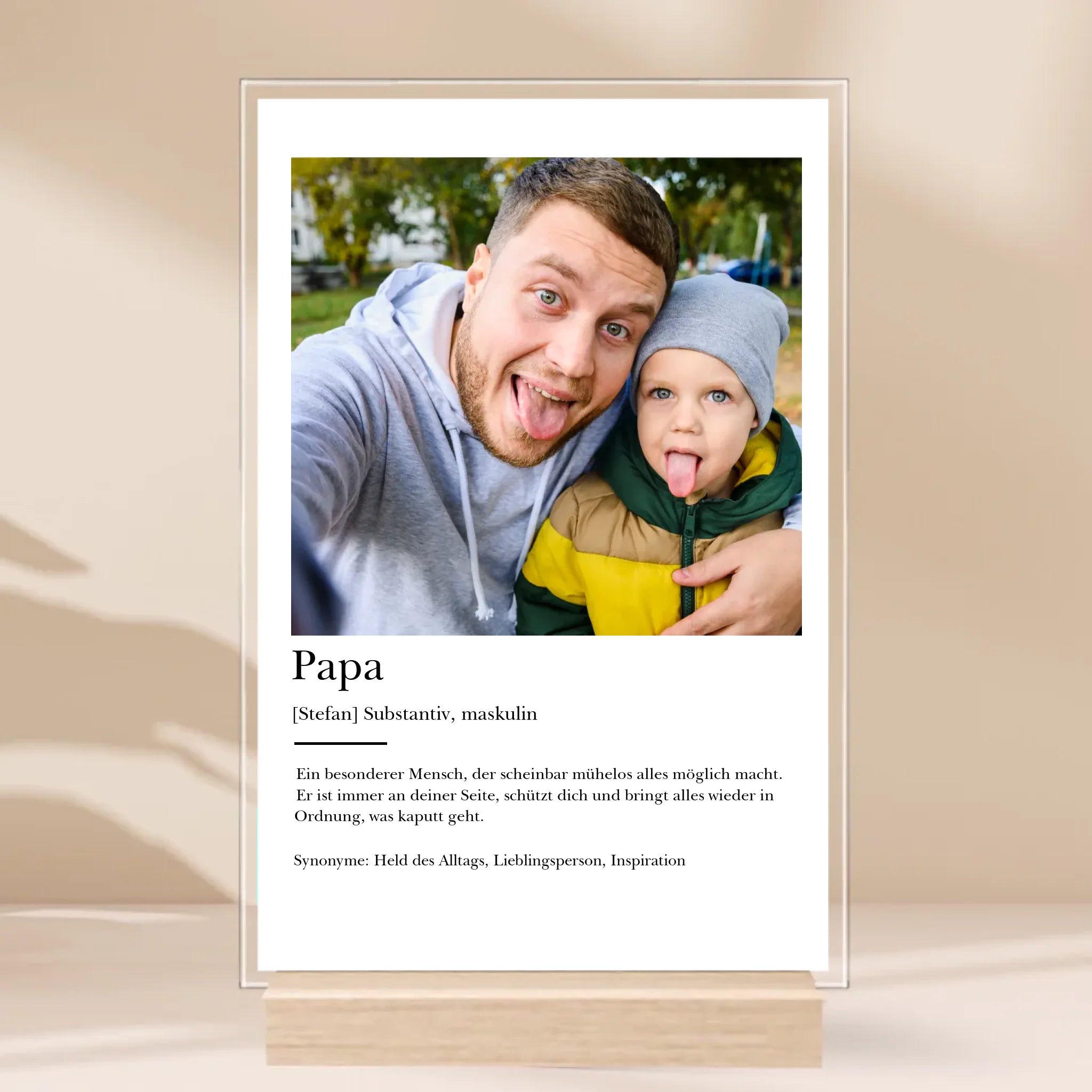 “Papa Definition” - Personalisiertes Acrylglas