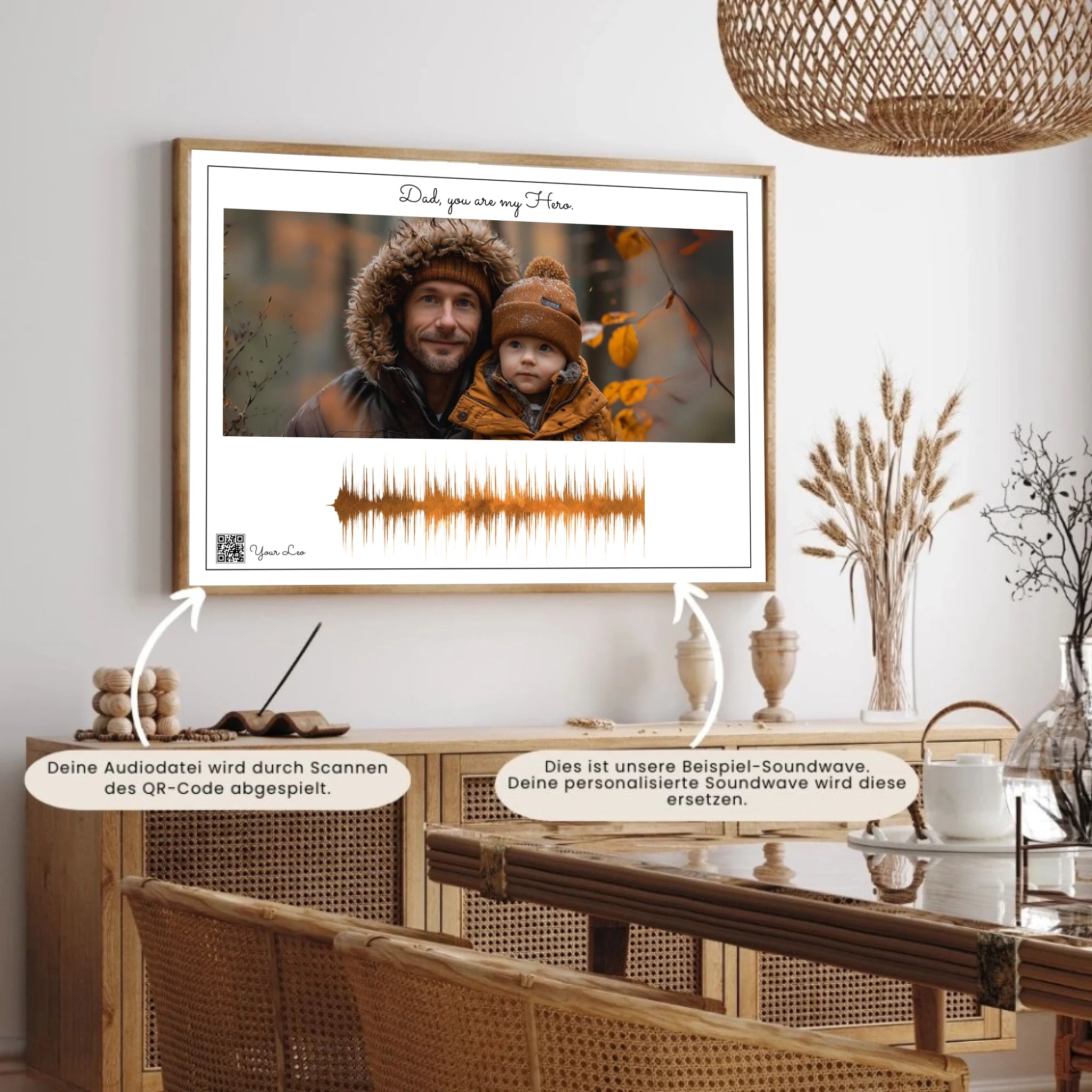 Personalisiertes Soundwave-Poster mit QR-Code (Digital)