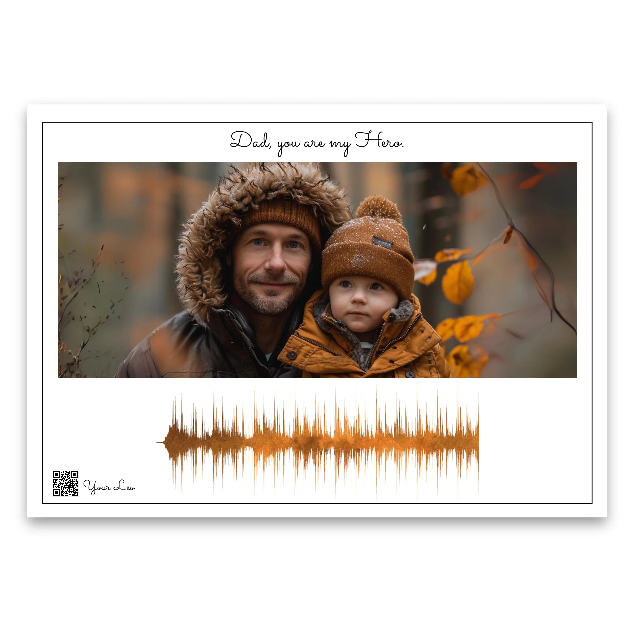 Personalisiertes Soundwave-Poster mit QR-Code (Digital)