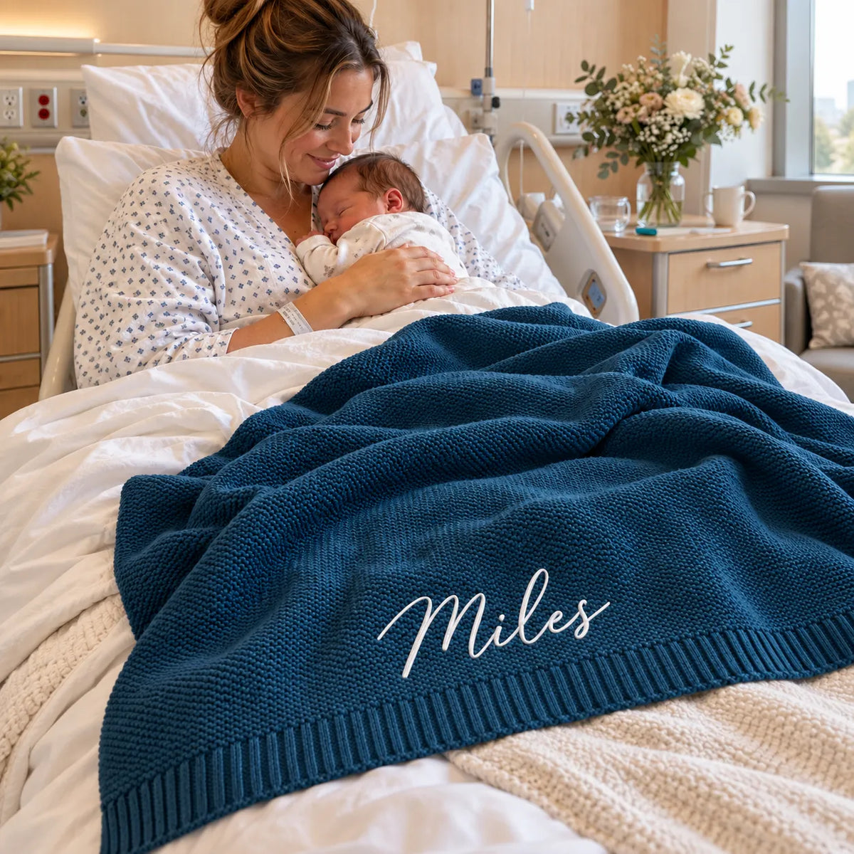 Personalisierte Babydecke mit Kindernamen