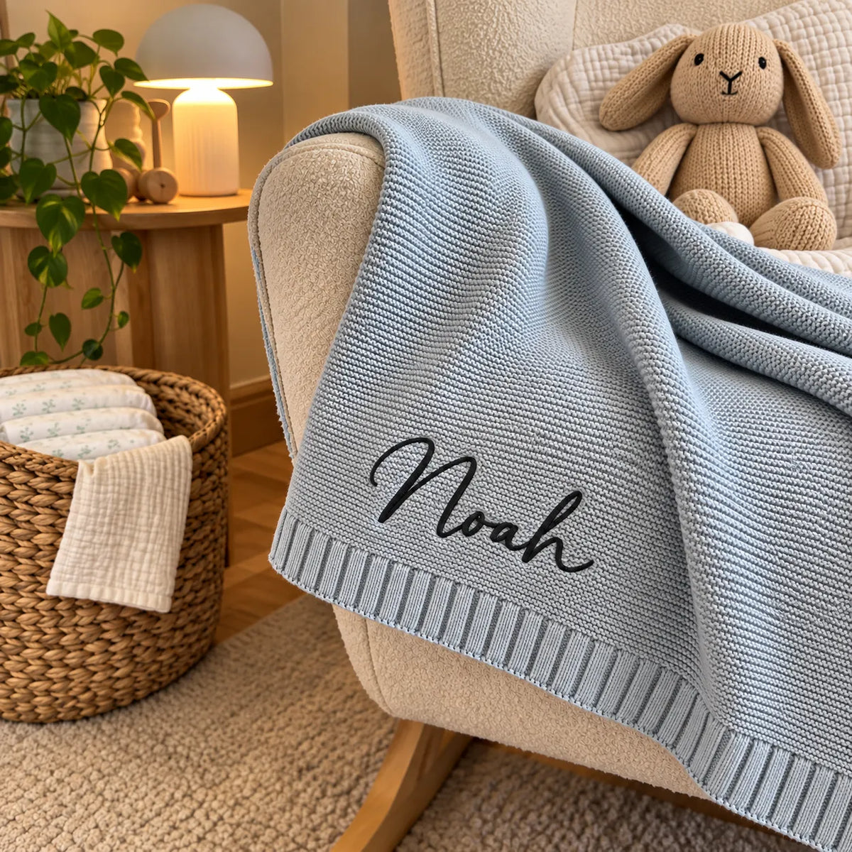 Personalisierte Babydecke mit Kindernamen