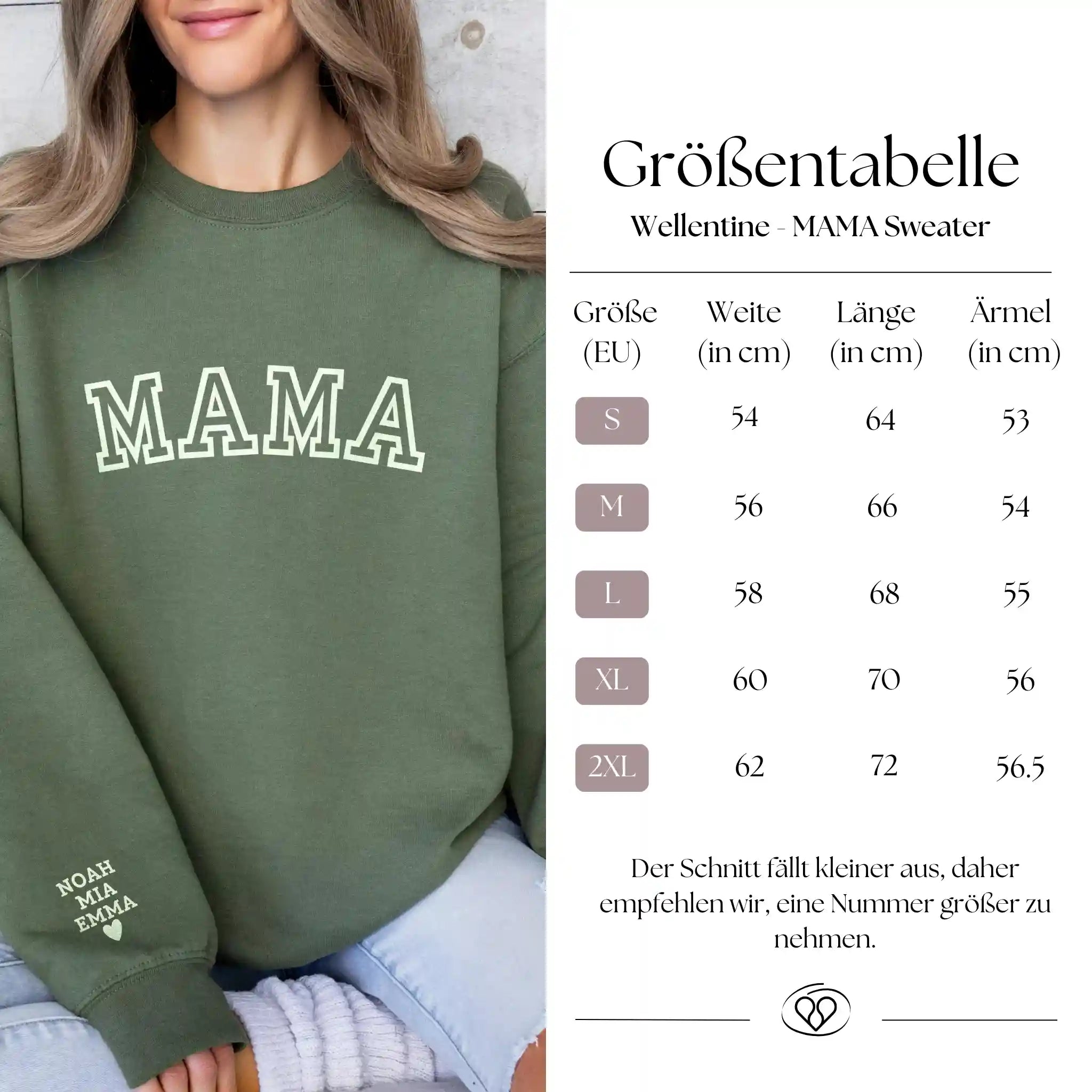 Personalisiertes Mama-Sweatshirt mit Kindernamen