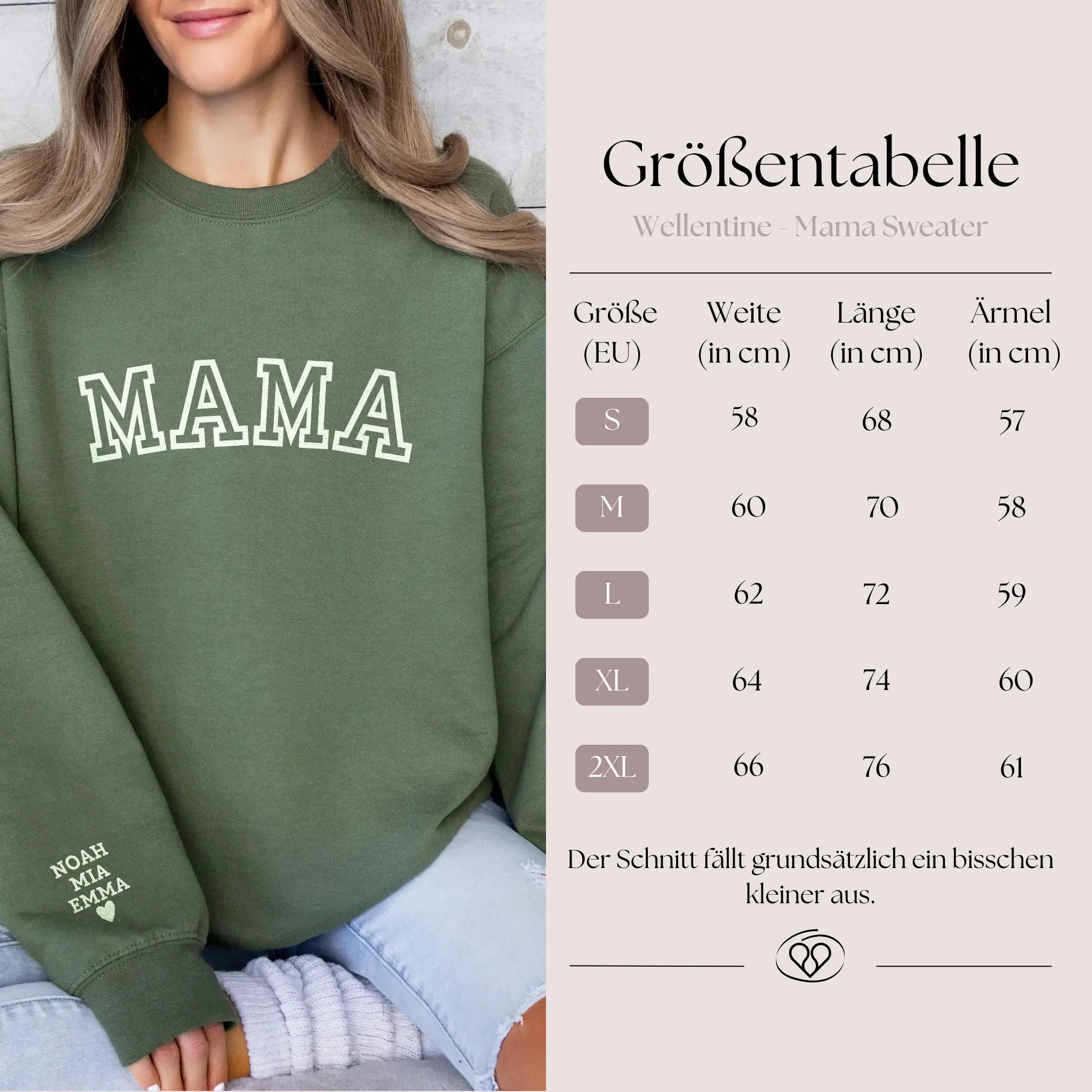 Personalisiertes Mama-Sweatshirt mit Kindernamen