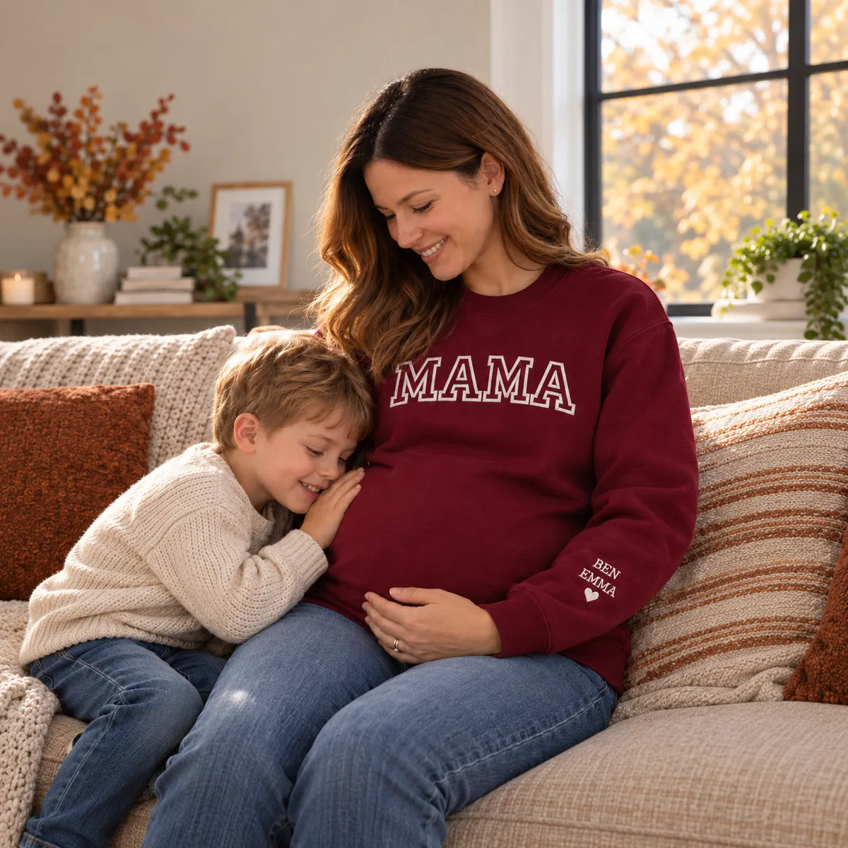 Personalized Mom Sweatshirt with Kids Names