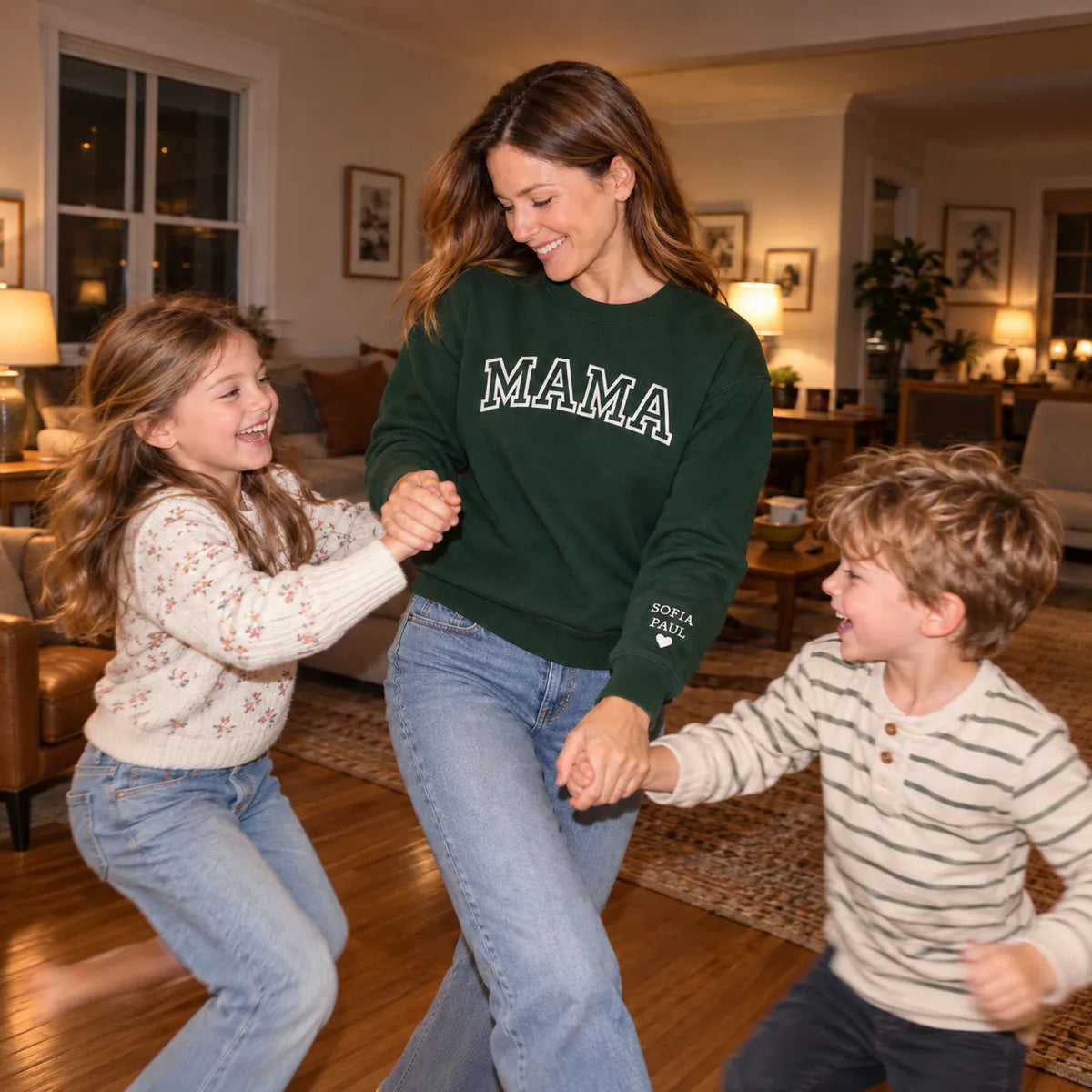 Personalized Mom Sweatshirt with Kids Names